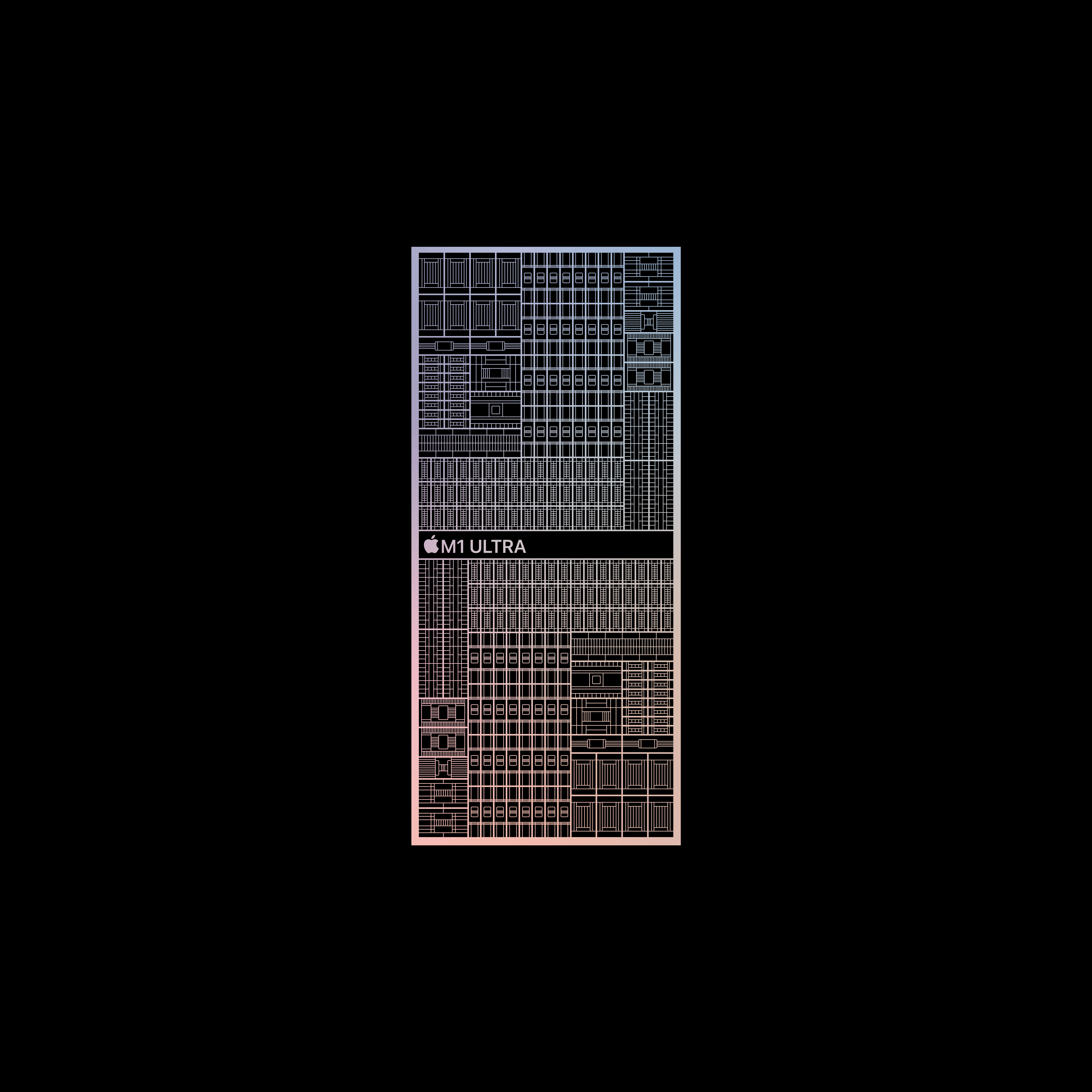 7000x7000 Who would have thought Apple will make even bigger chip, here is the M1 Ultra wallpaper, link will be in comment with other Apple silicon chips (A9 Ultra)