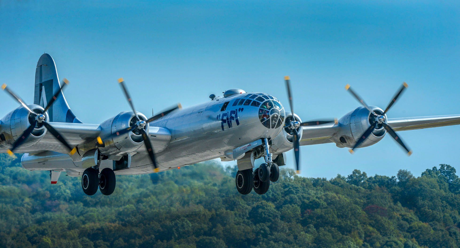 1958x1058 Rare B 29 Superfortress Takes Flight Over The Green, Rolling Hills Of WV