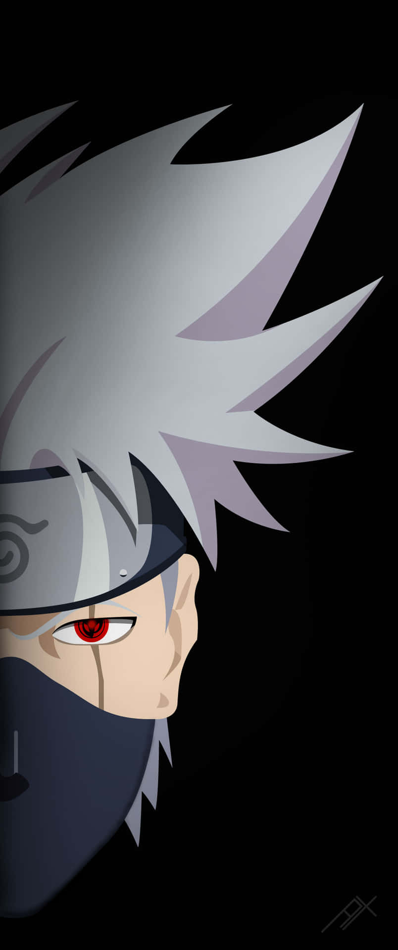 804x1920 Download Kakashi Fanart Sharingan Picture