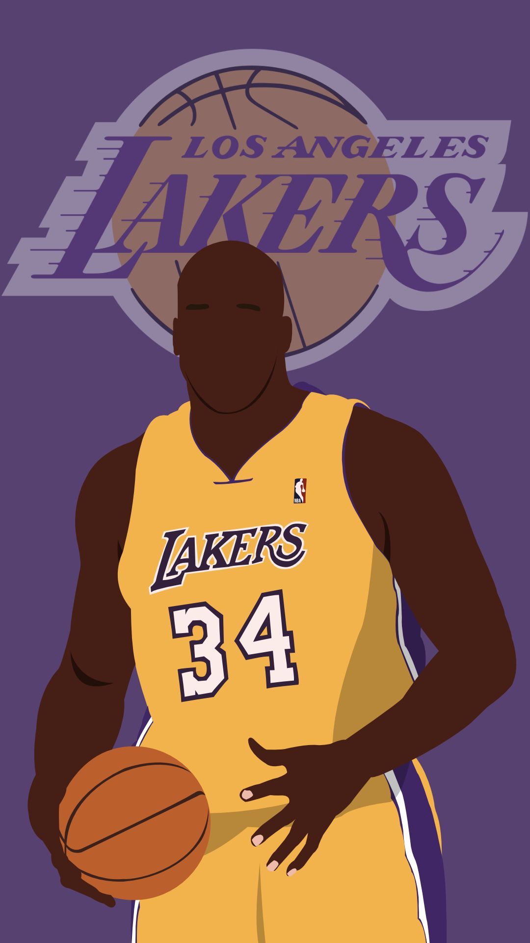 1080x1920 Shaquille O'neal Wallpaper. Shaquille o'neal, Basketball art, Nba art