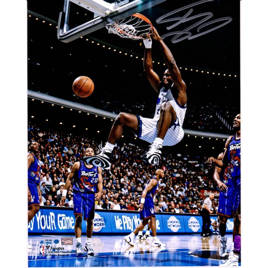 900x900 Shaquille O'Neal Orlando Magic Autographed 8 x 10 Dunk vs. Toronto Raptors