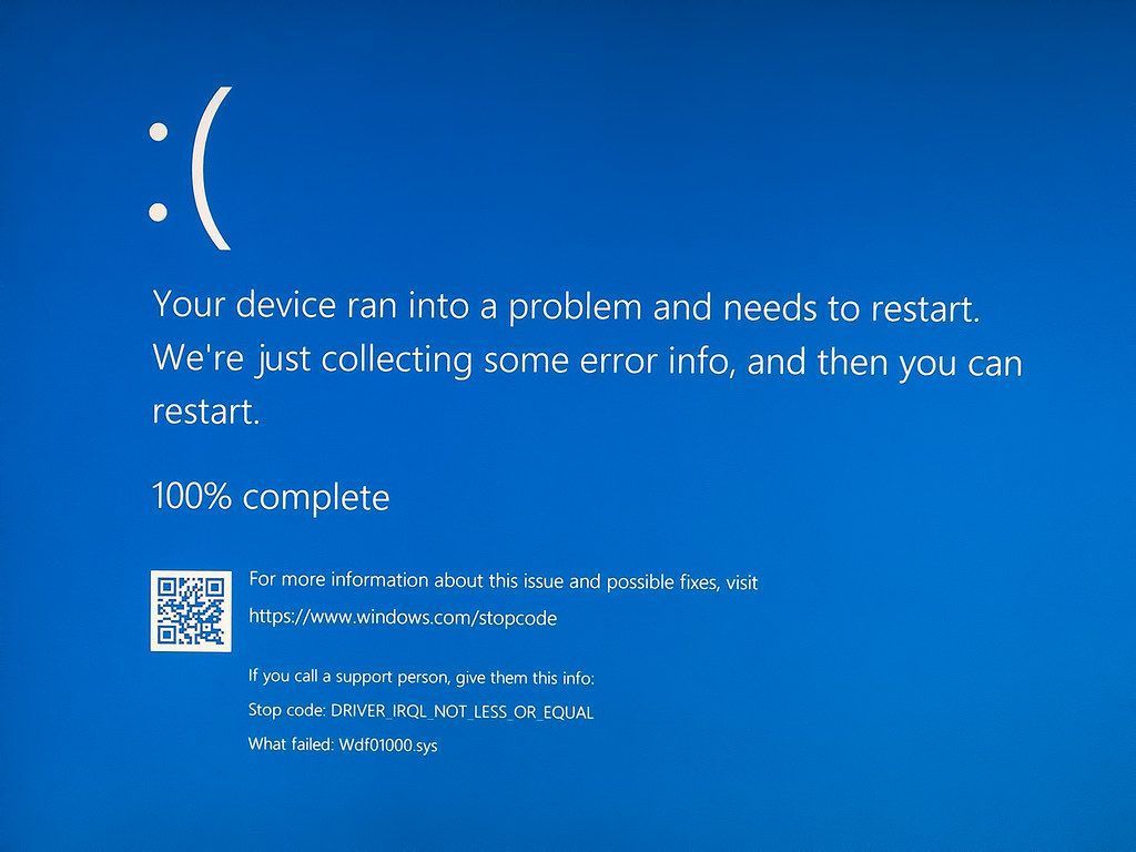 1024x768 Windows 10 has detected a fatal system error. My hard drive