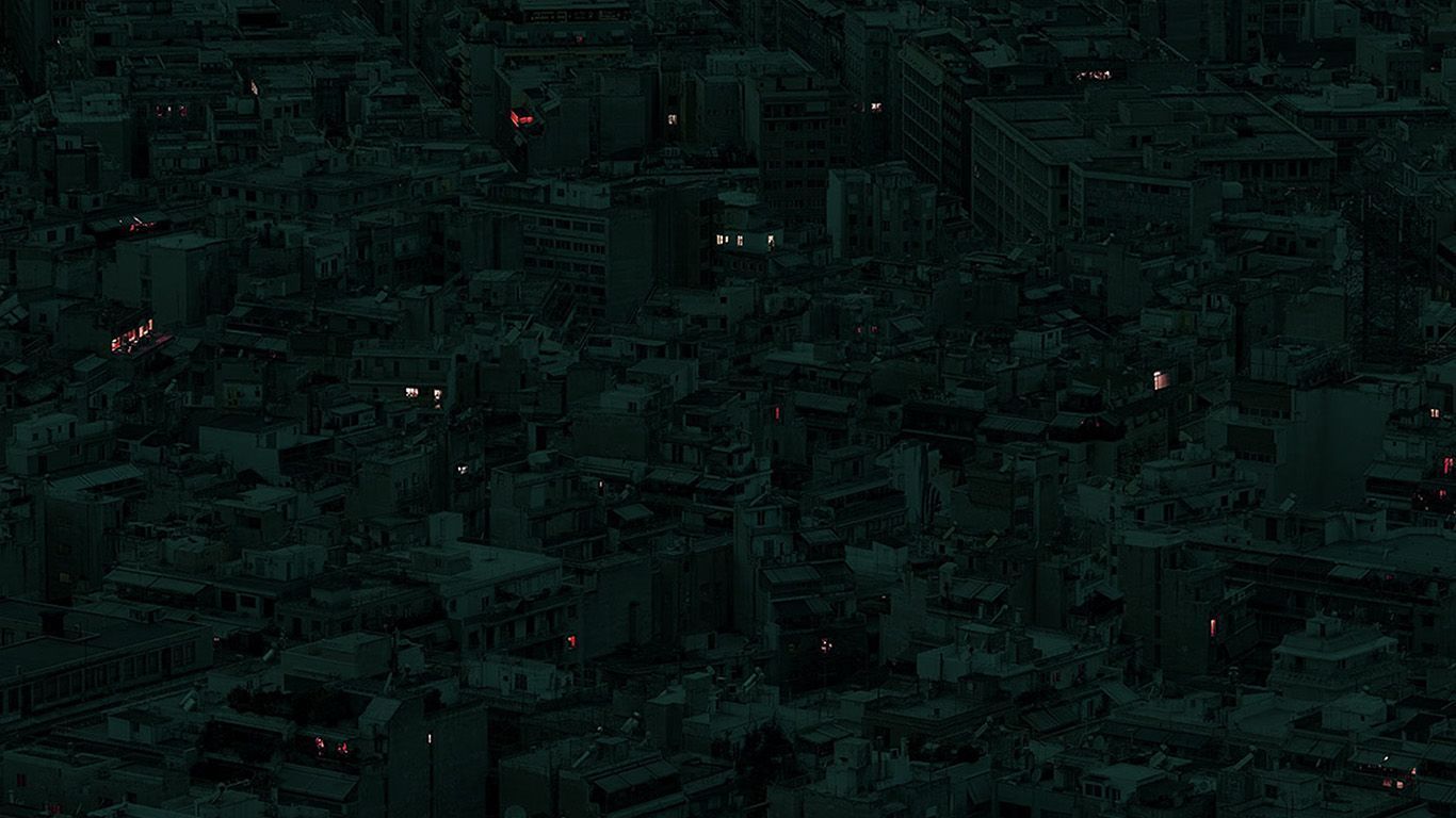 1366x768 wallpaper for desktop, laptop. night city dark art illustration green