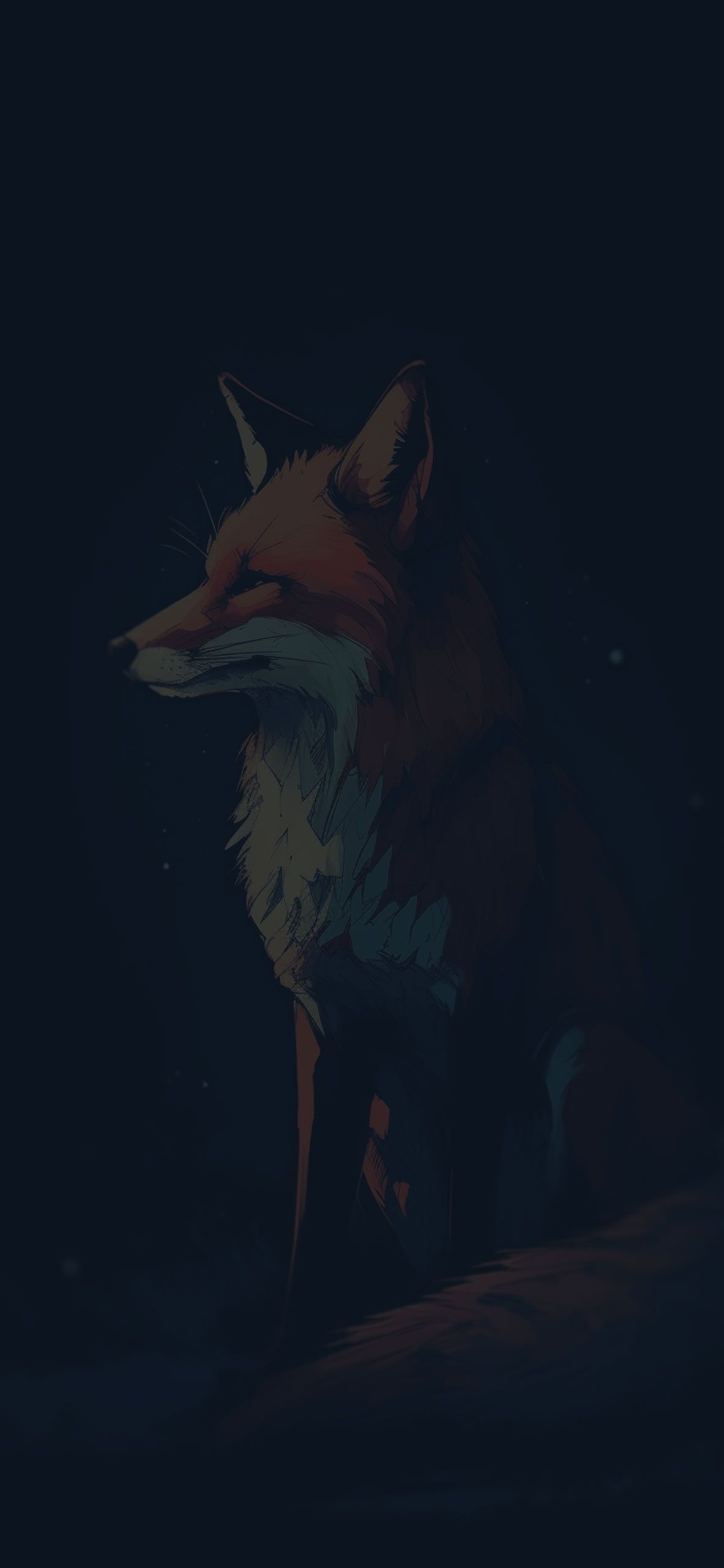 1183x2560 Fox Dark Art Wallpaper Fox Wallpaper for iPhone 4k
