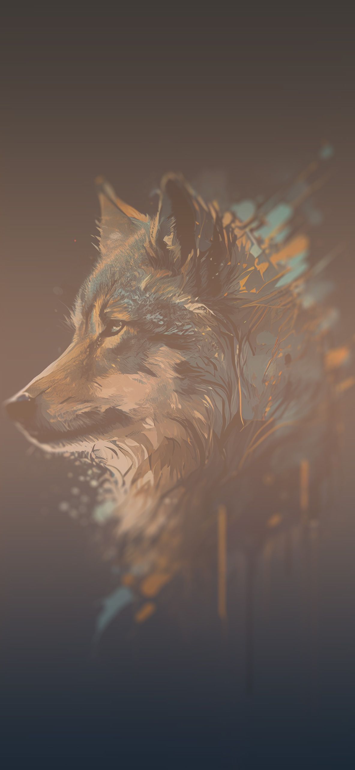 1183x2560 Wolf Dark Art Wallpaper Aesthetic Wallpaper for iPhone 4k