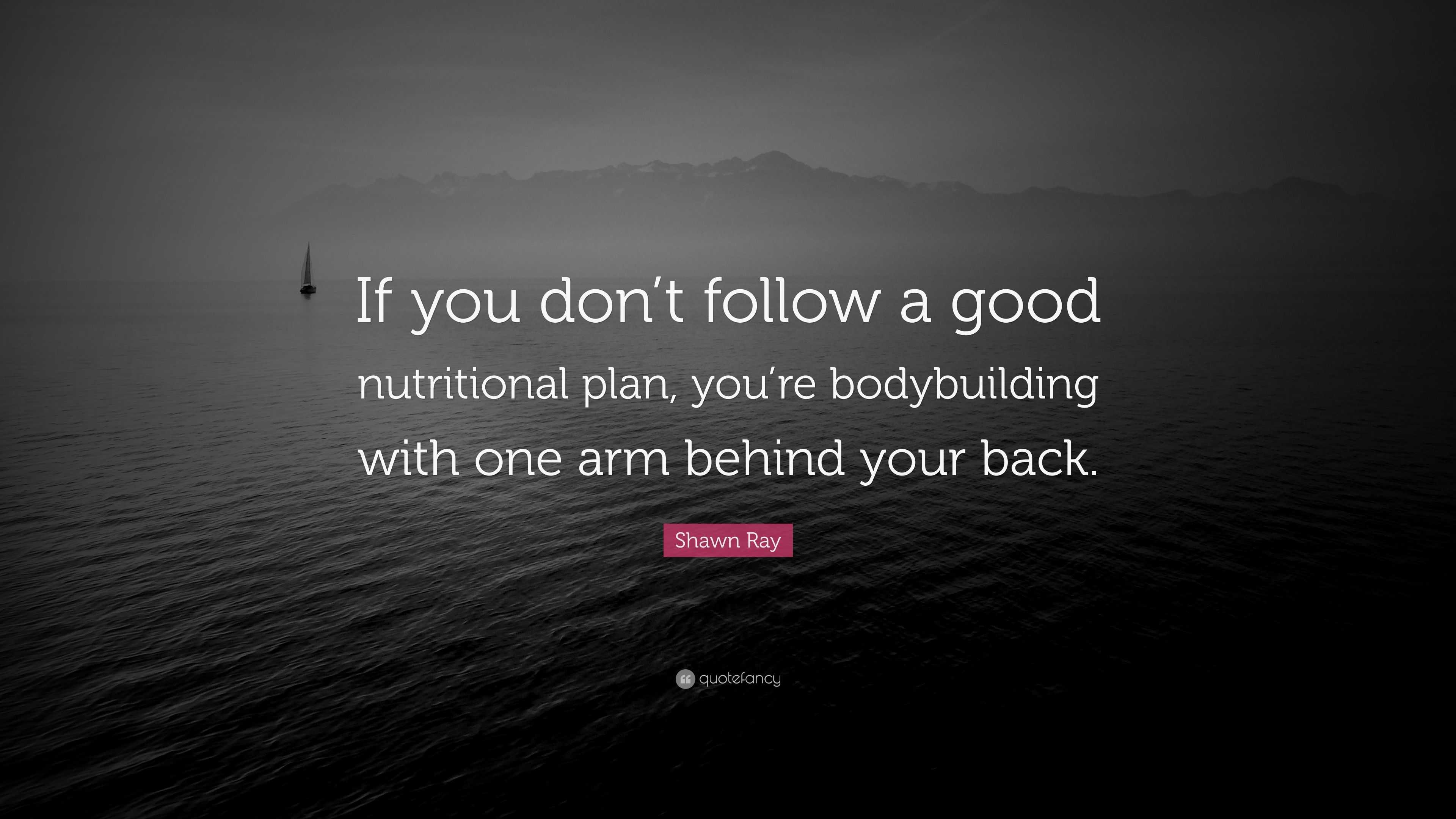 3840x2160 Shawn Ray Quote: “If you don't follow a good nutritional plan, you're bodybuilding with