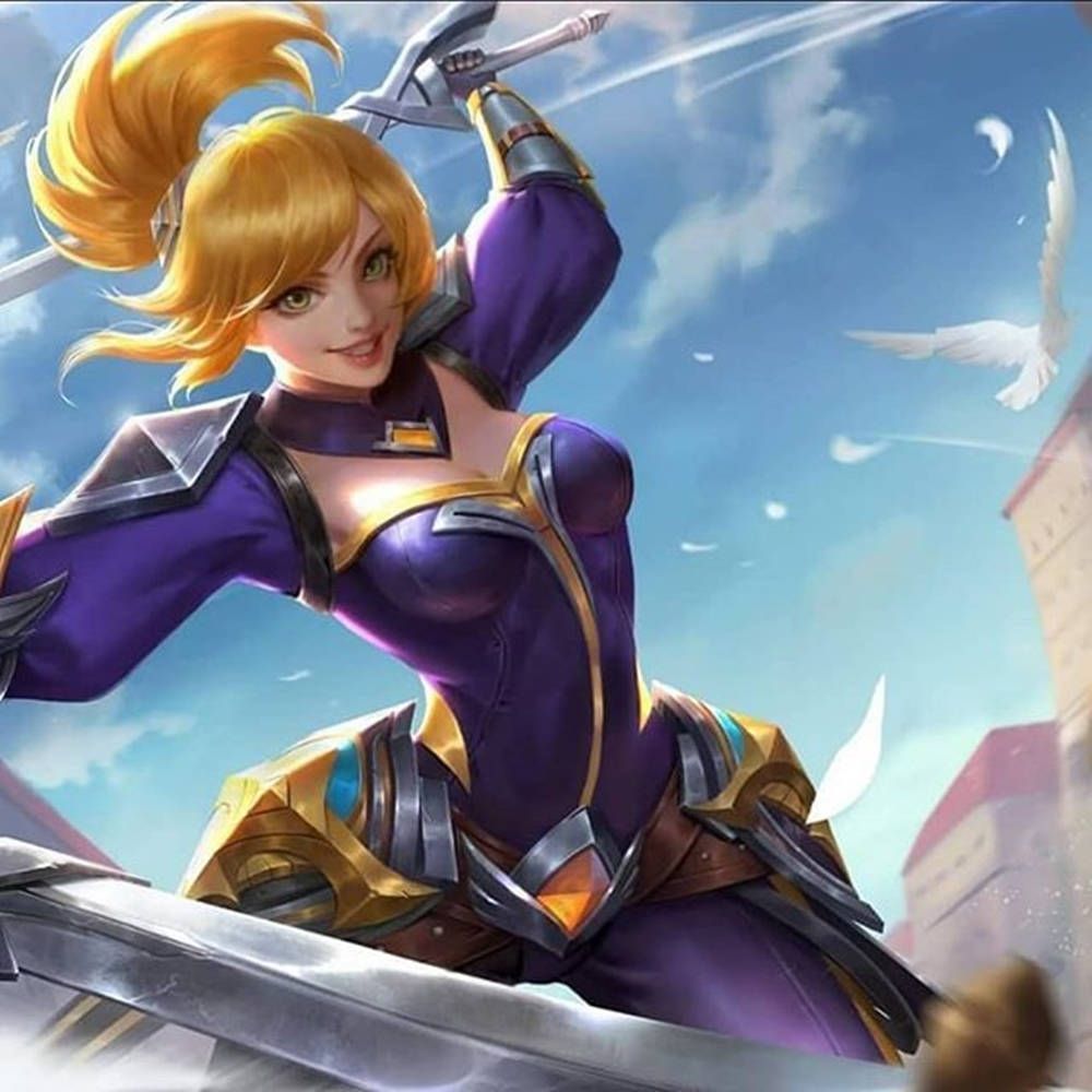 1000x1000 Download Fanny Mobile Legends White Bird Wallpaper