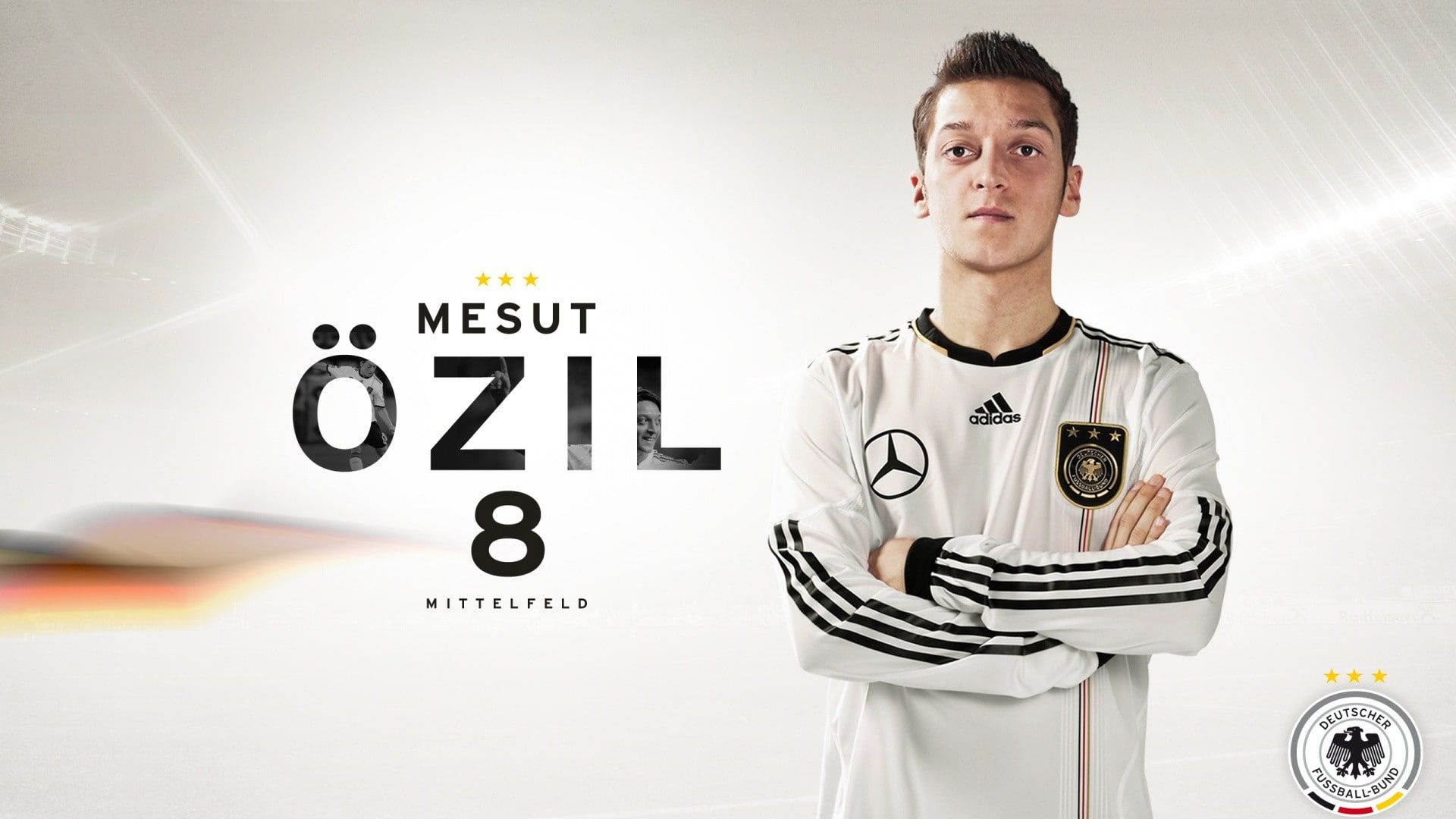 1920x1080 HD wallpaper: Mesut Ozil, footballers, Germany, arms crossed, one person. Germany national football team, National football teams, Özil