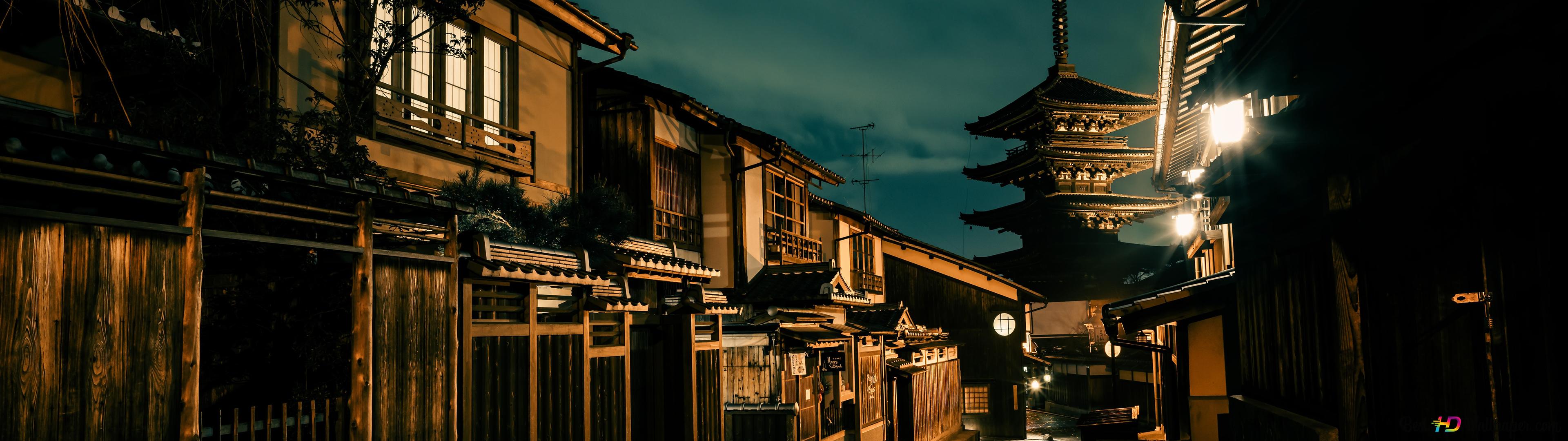 3840x1080 japanese streets 4K wallpaper download
