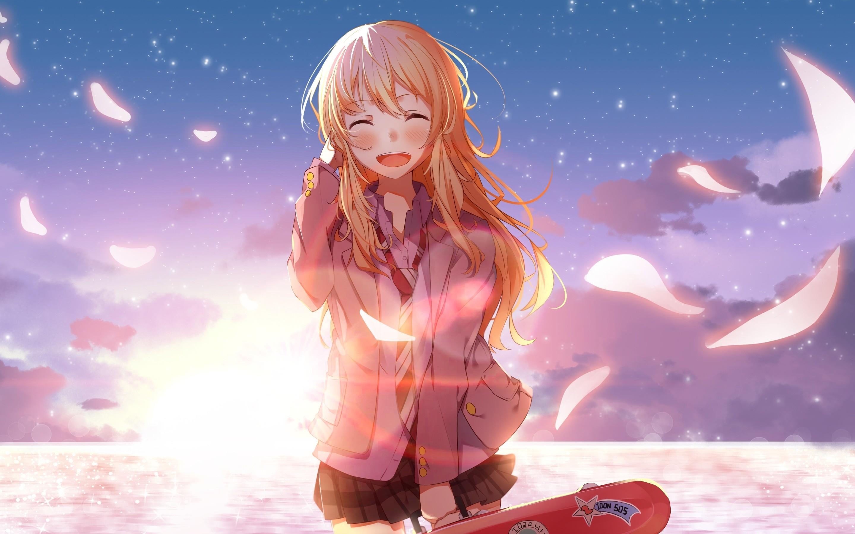 Best of Kaori Miyazono Wallpapers -2880x1800 Download 2880x1800 Miyazono Kaori, Shigatsu Wa Kimi No Uso, Smiling