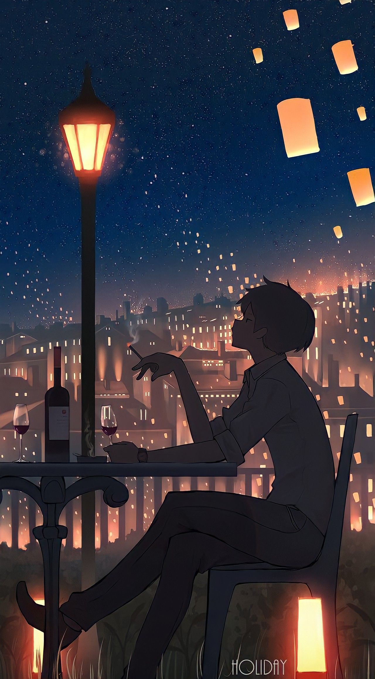 1280x2316 Lantern Anime wallpaper
