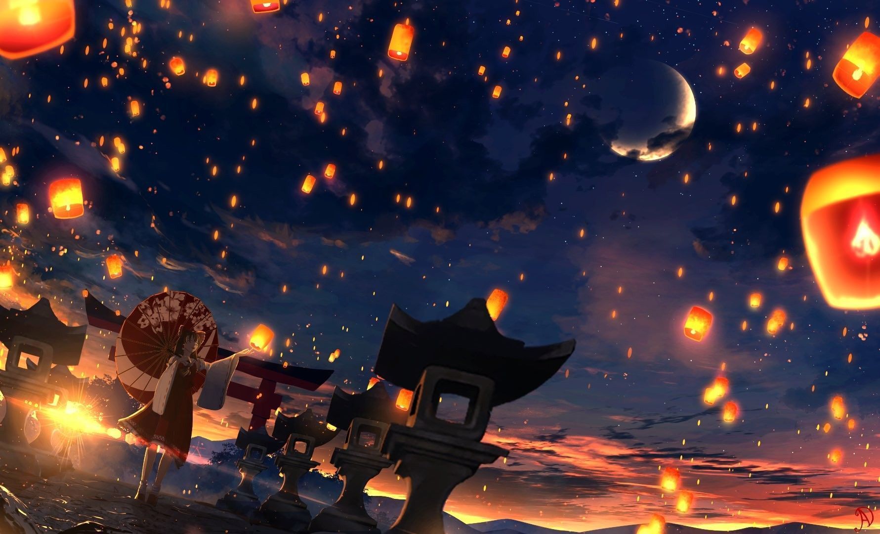 Anime Lantern Wallpapers - Top Free Anime Lantern Backgrounds ...