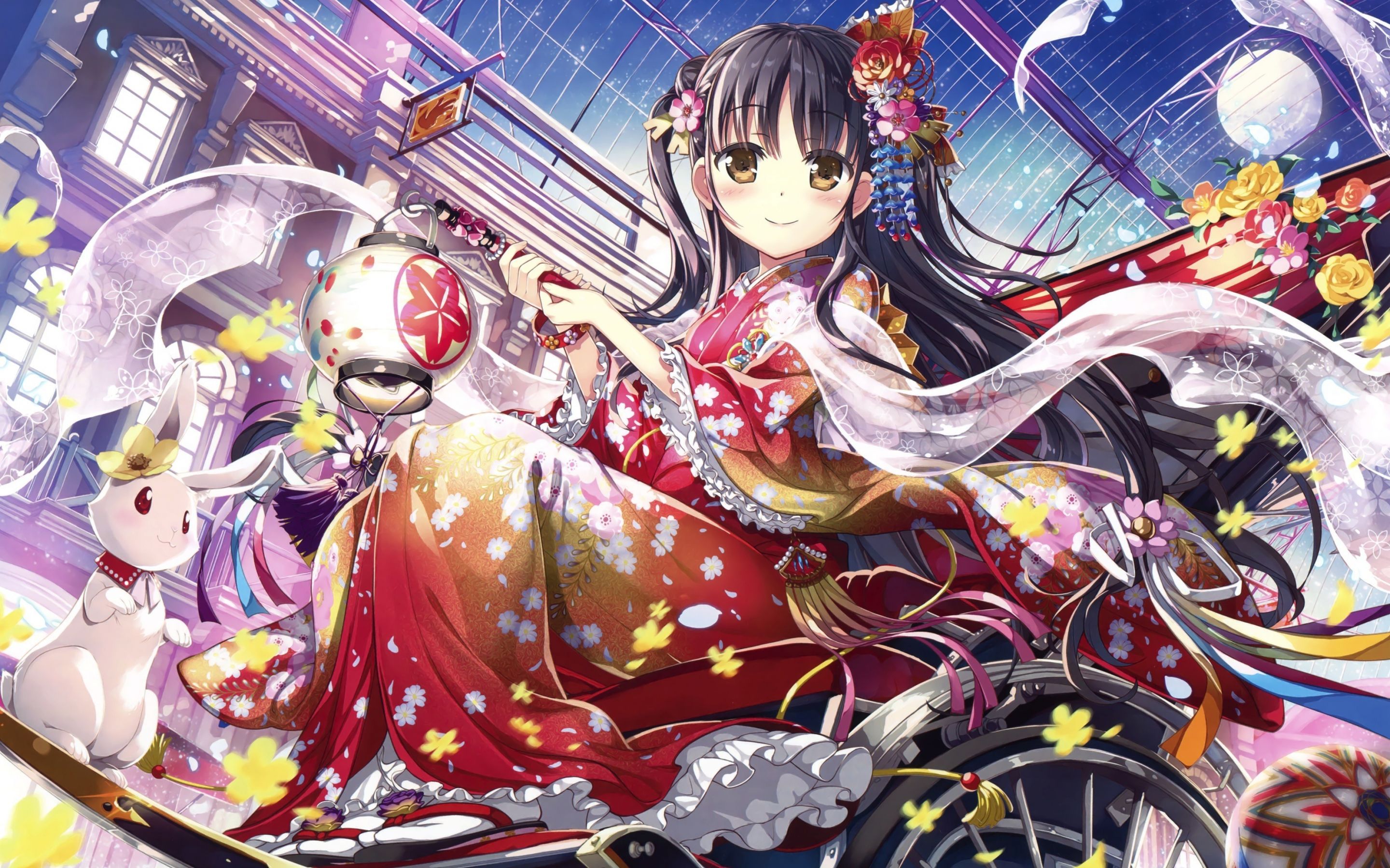 2880x1800 Download wallpaper 2880x1800 traditional dress, festival, lantern, anime girl, original, mac pro retaia 2880x1800 HD background, 2530