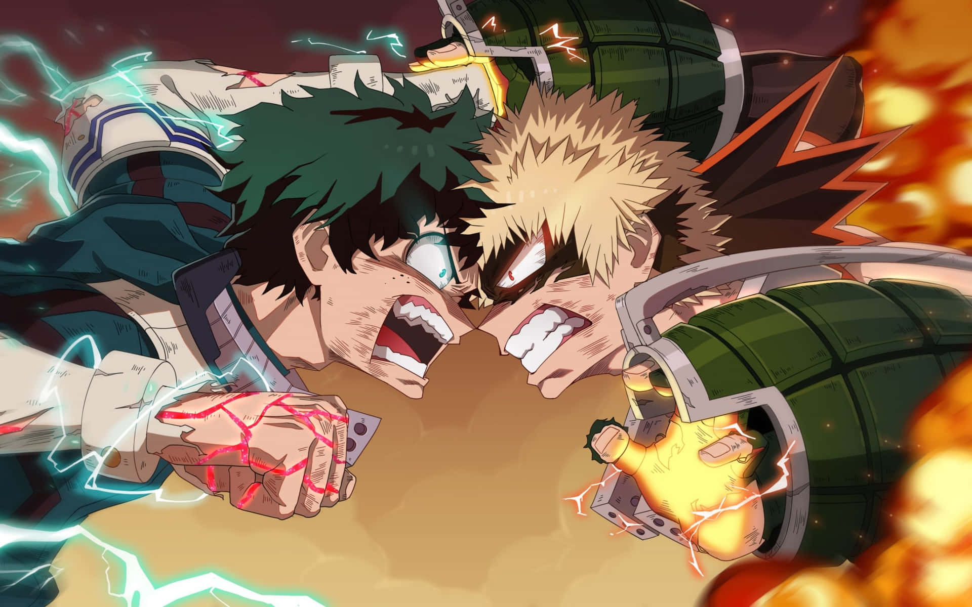 1920x1200 Download Explosive Bakugo Action Scene Desktop Wallpaper