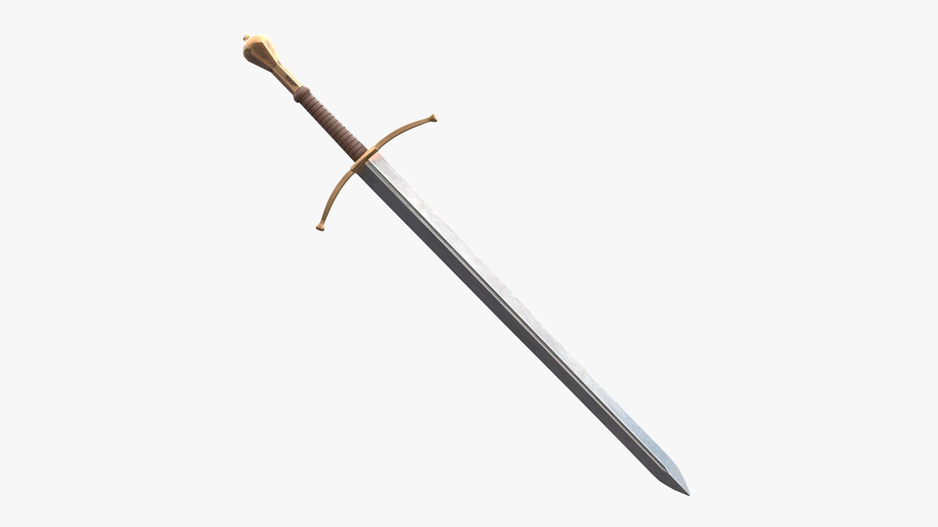 1920x1080 Medieval longsword metal sword 3D