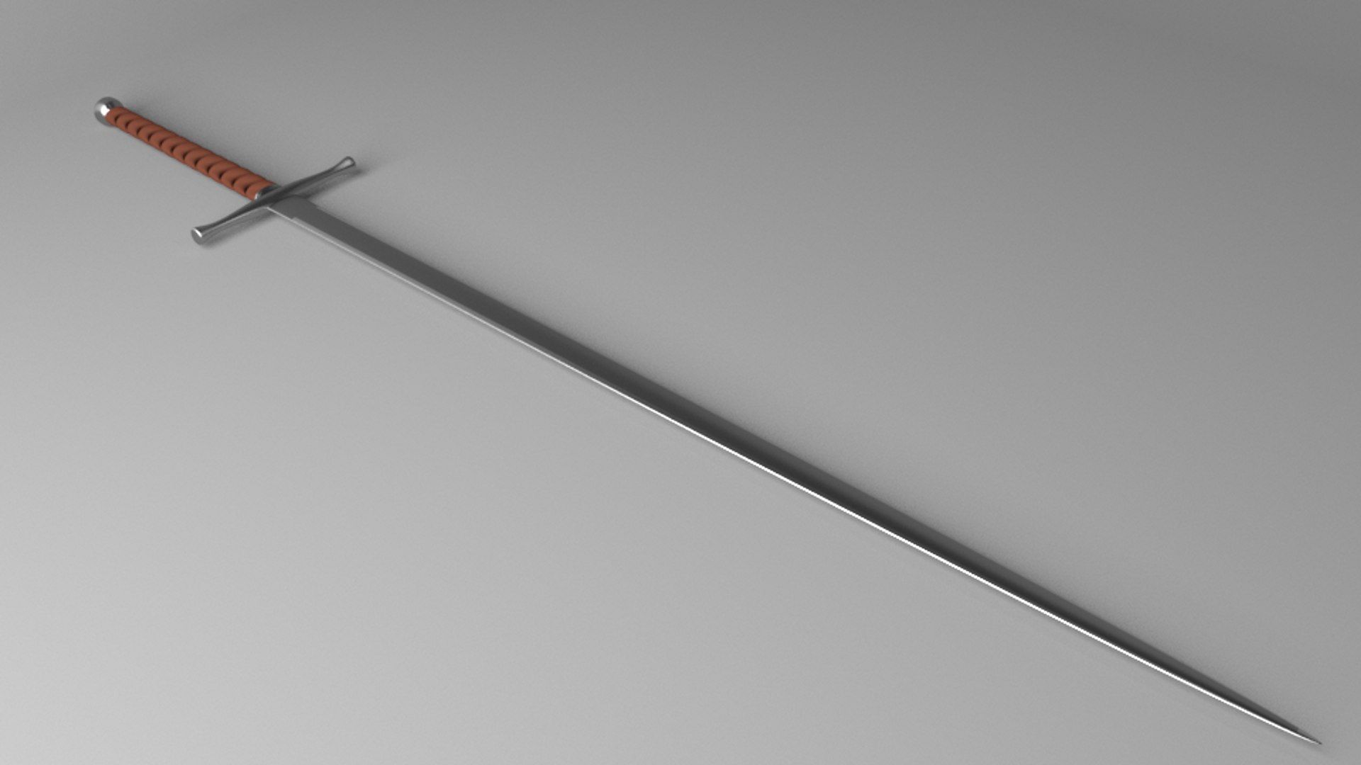 1920x1080 3D model long sword 3