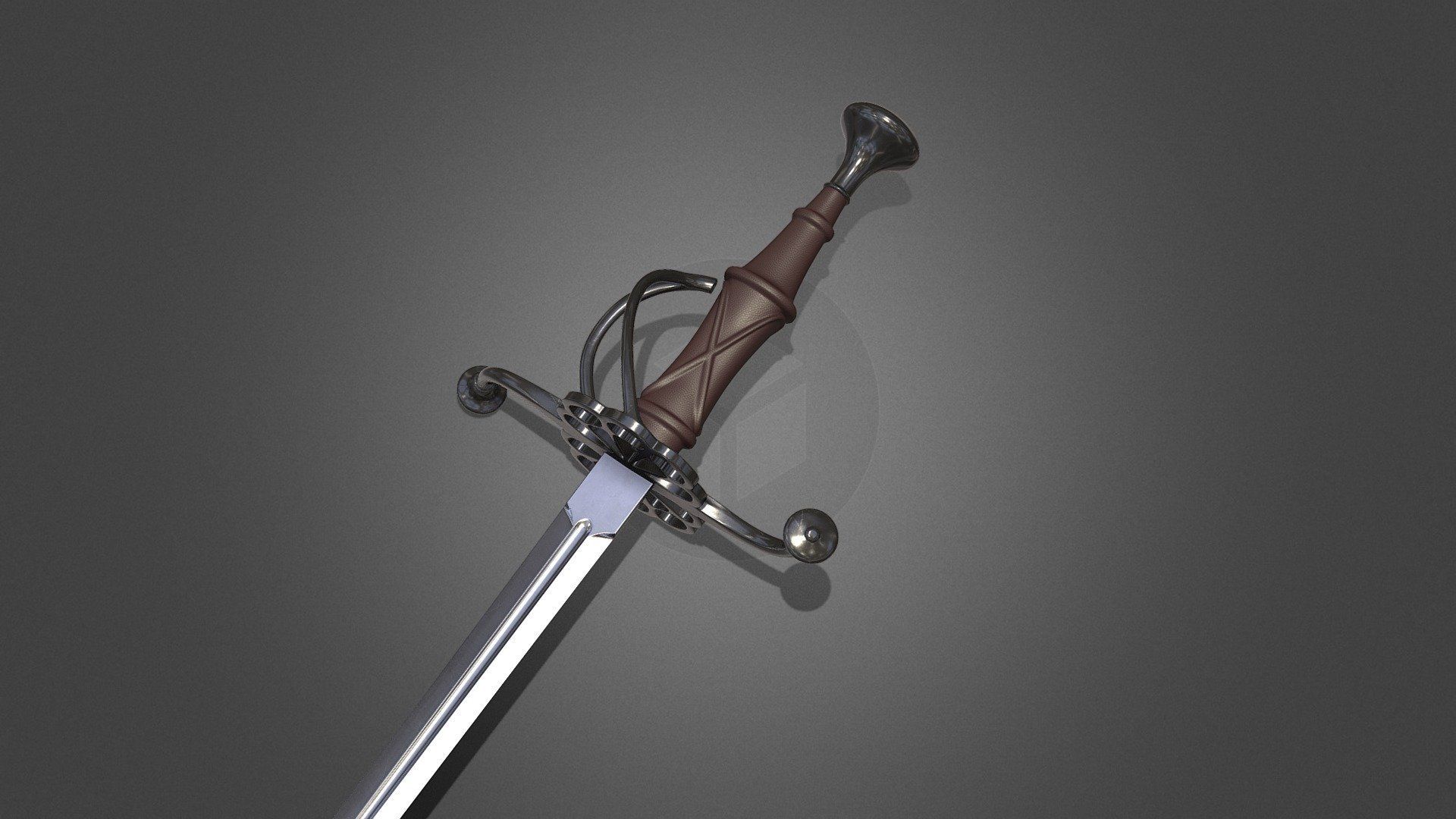 1920x1080 Basket Hilt Longsword Free 3D Model By Leeeck [6a11af1]