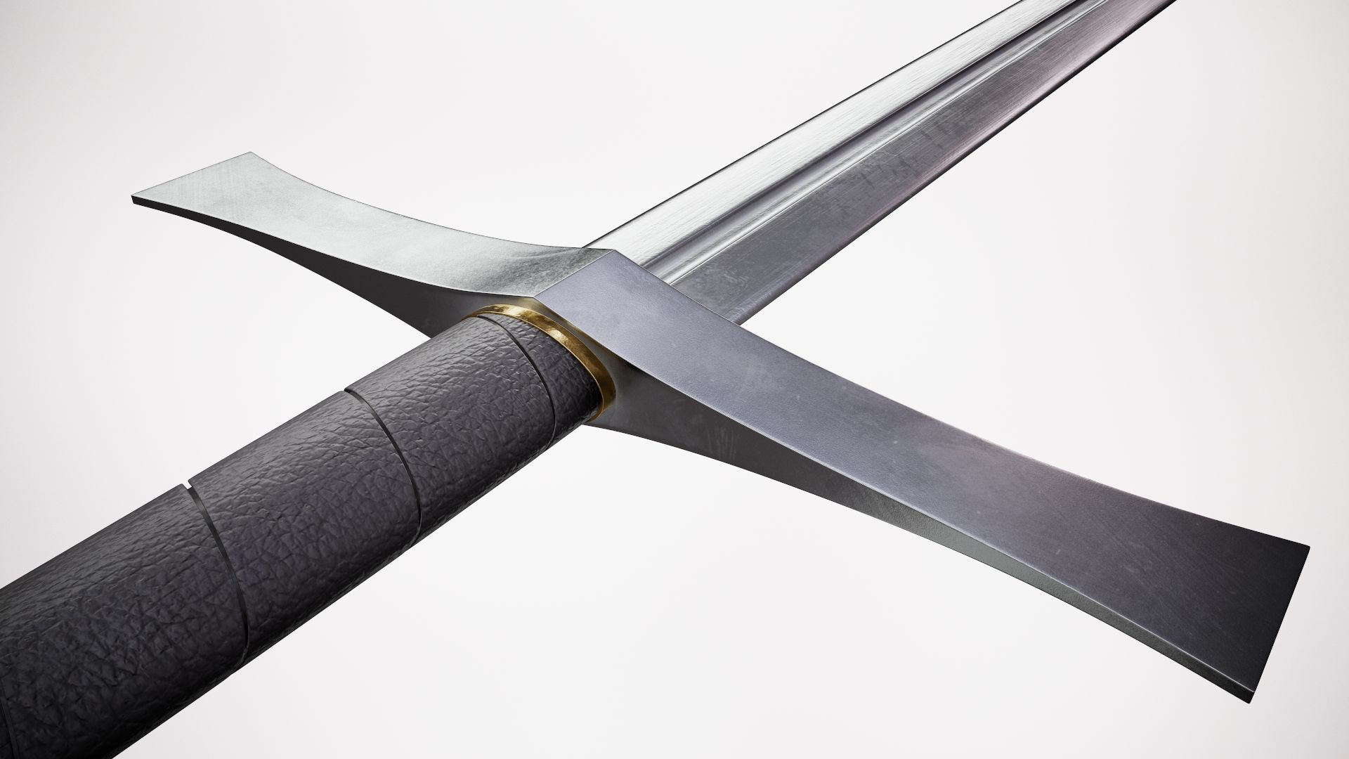 1920x1080 Longsword 3D Model $10 - .blend .obj .fbx