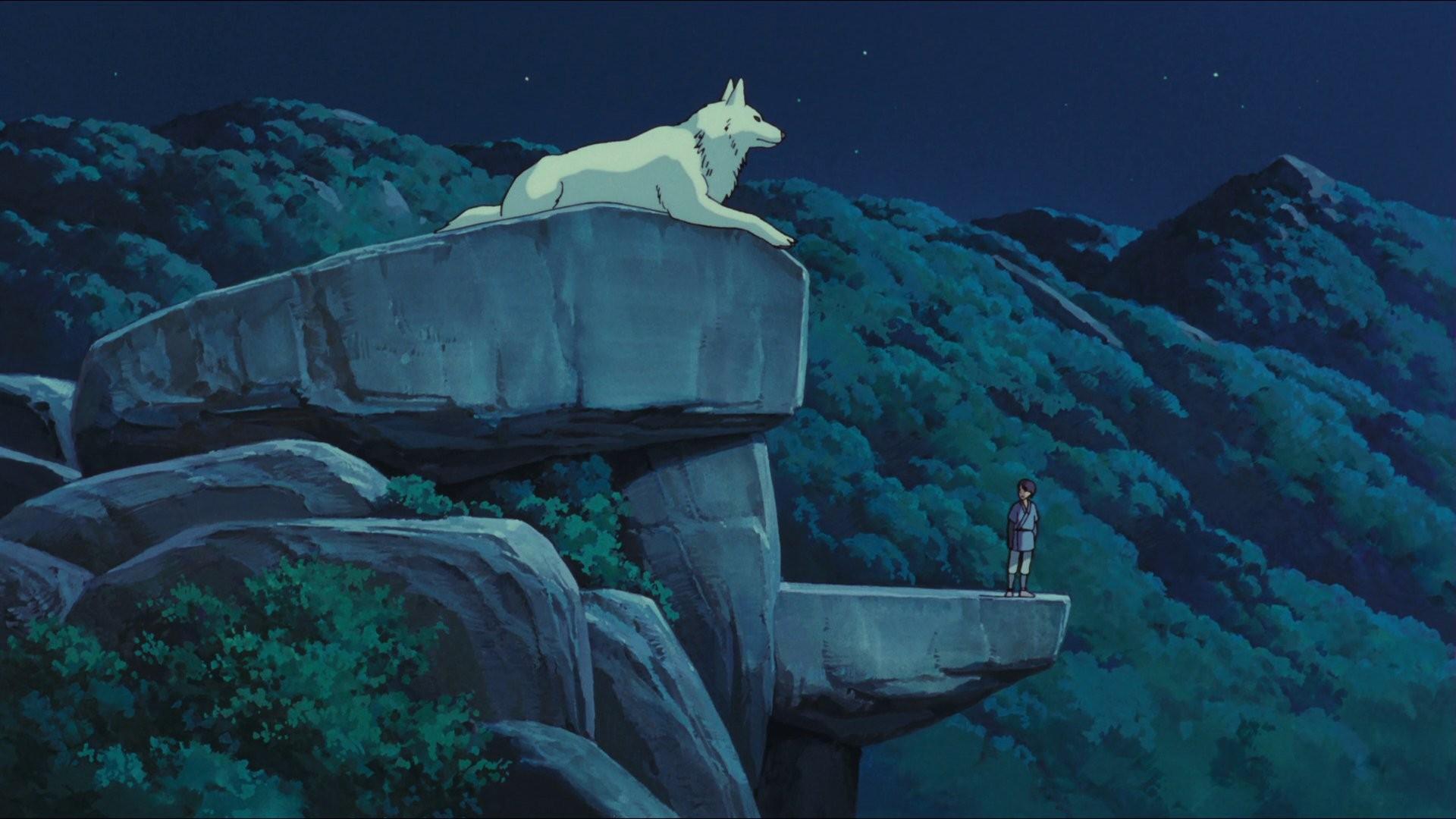 Mononoke Hime, ly lianyao, fox, black, wolf, princess, white, mononoke,  red, HD wallpaper | Peakpx