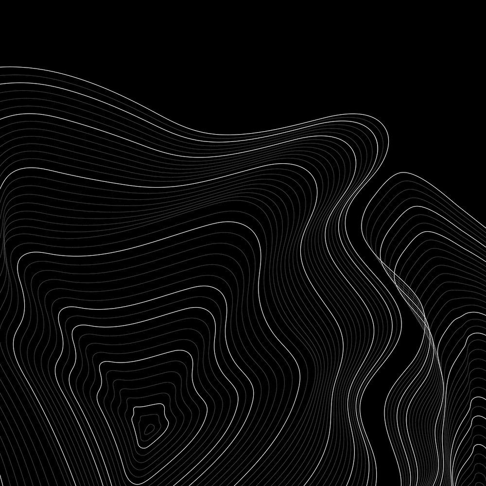 1000x1000 Black and white abstract map