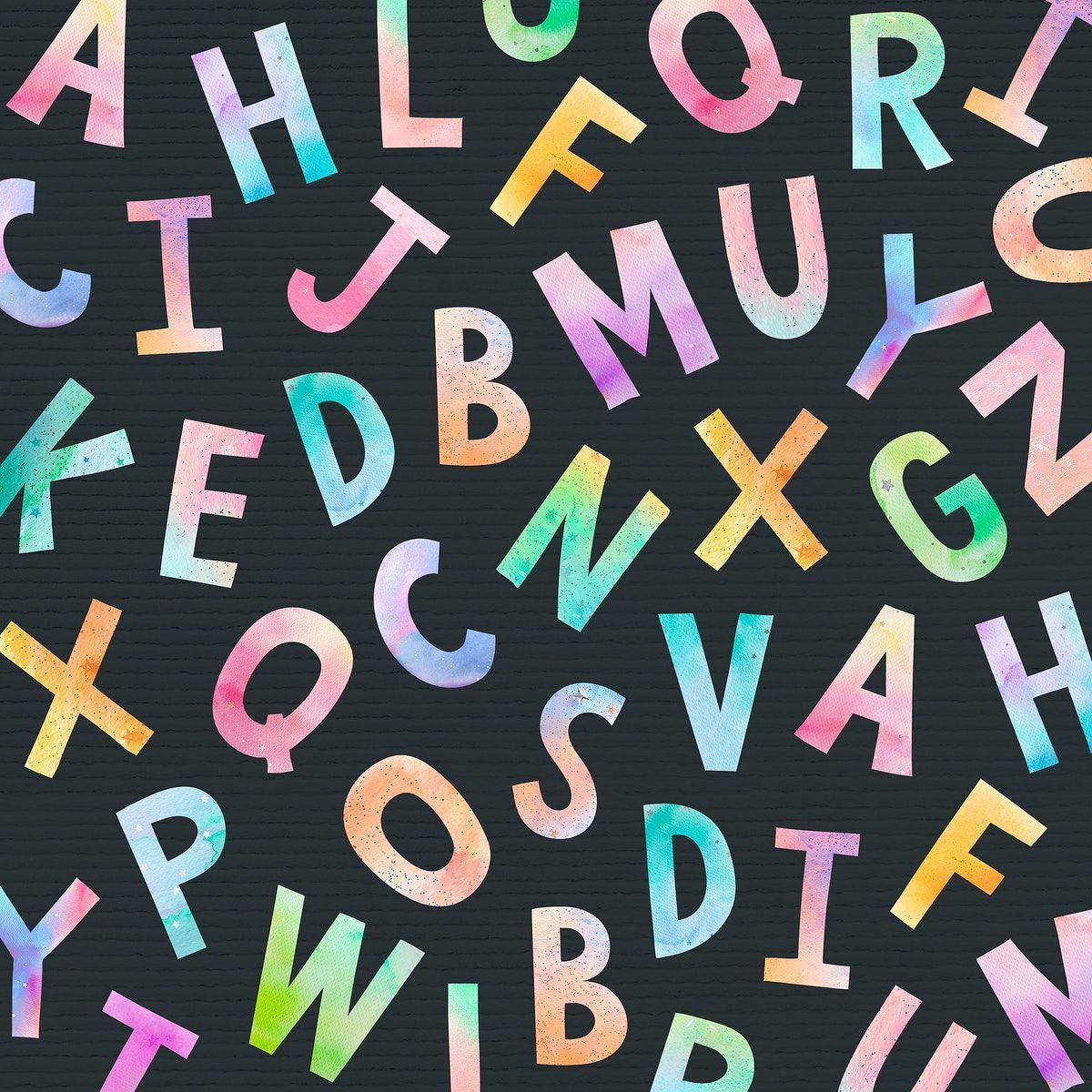 1200x1200 Pastel english alphabet pattern wallpaper psd. free image / marinemynt. Lettering design, Background patterns, Pattern wallpaper
