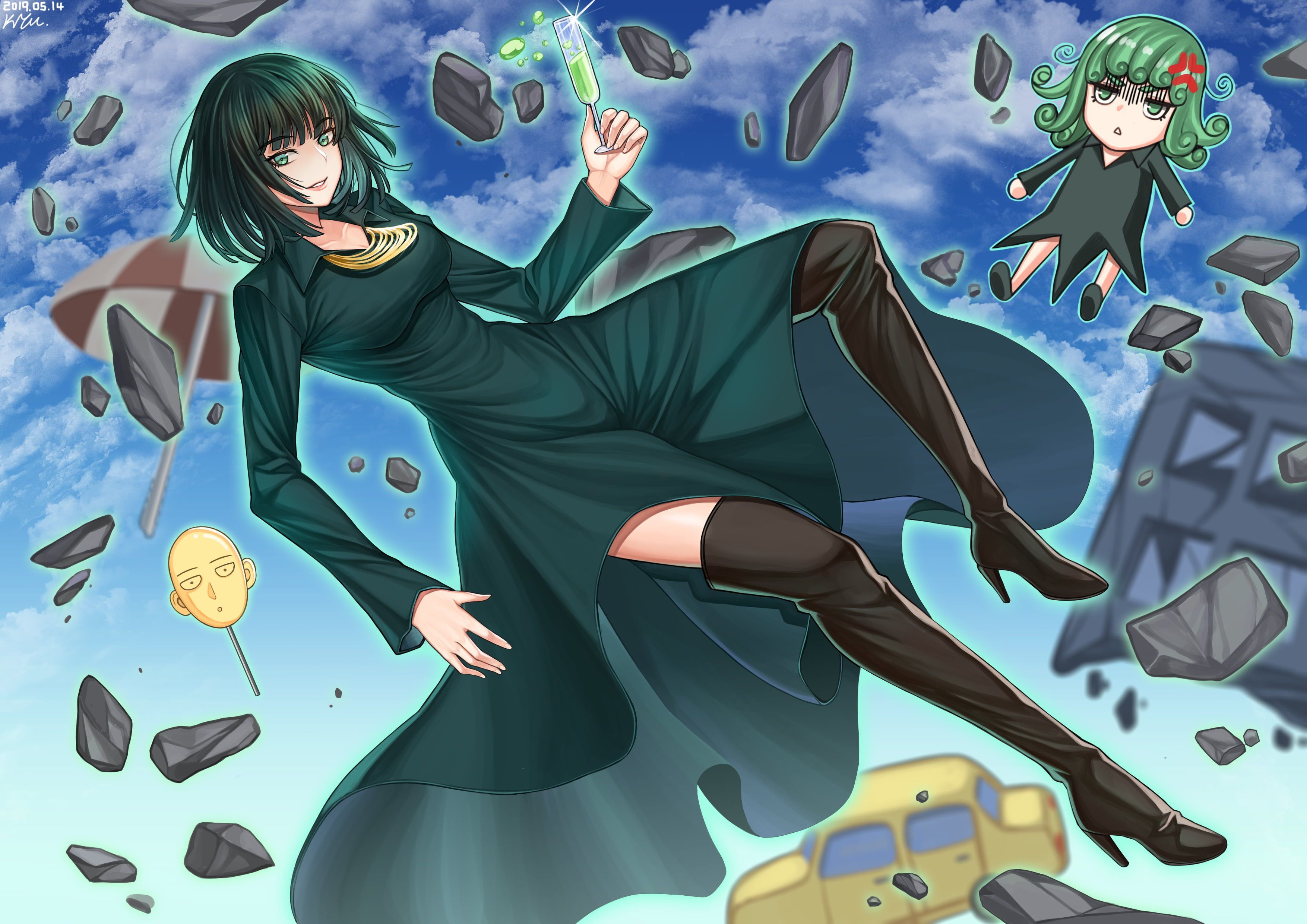 3508x2480 HD Wallpaper: Anime, One Punch Man, Fubuki (One Punch Man), Saitama (One Punch Man). Saitama One Punch Man, One Punch, Man Wallpaper