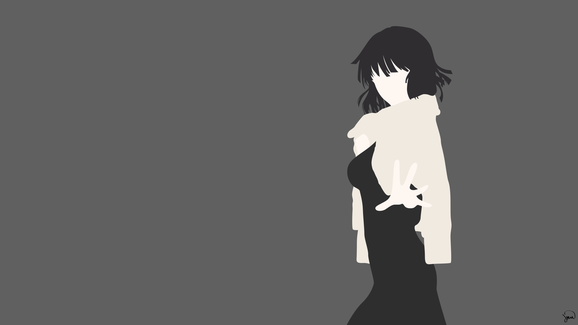 1920x1080 Fubuki One Punch Man Minimalist Wallpaper by greenmapple17. Daily Anime Art