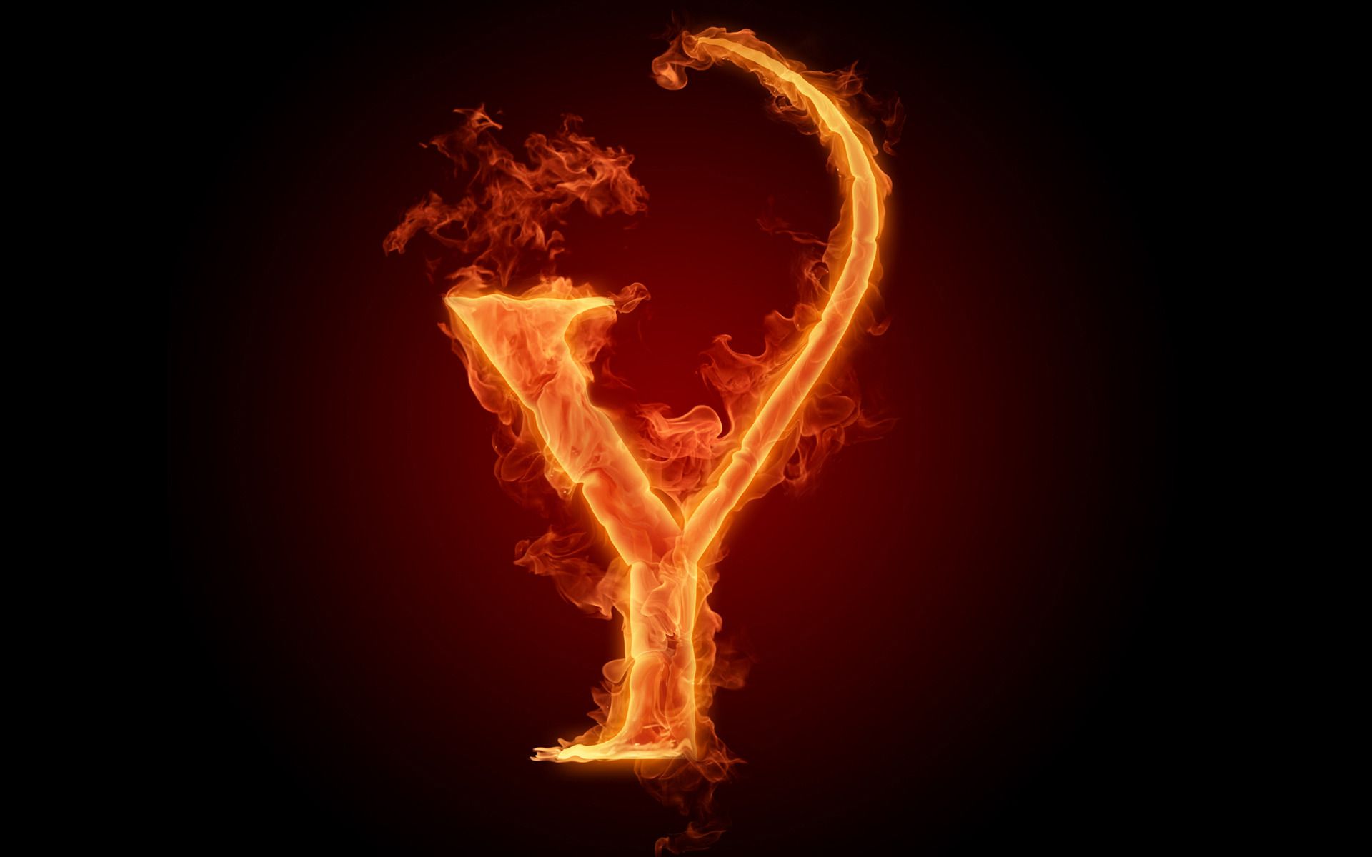1920x1200 The fiery English alphabet picture Y Wallpaper Wallpaper 73639