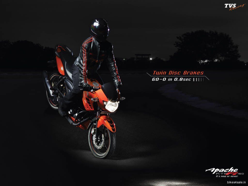 1024x768 TVS Apache RTR 160 FI Wallpaper. Sports wallpaper, Apache, Cool nike wallpaper