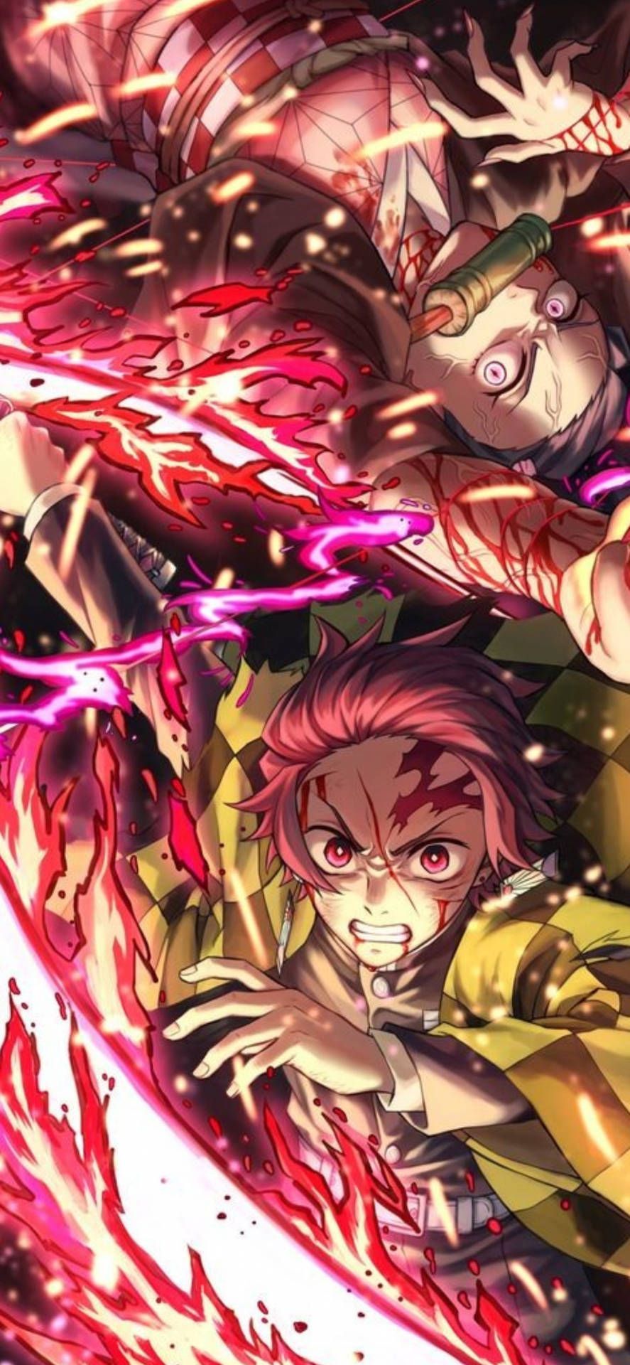 887x1920 Download Tanjiro Nezuko As Demon Slayer IPhone Wallpaper