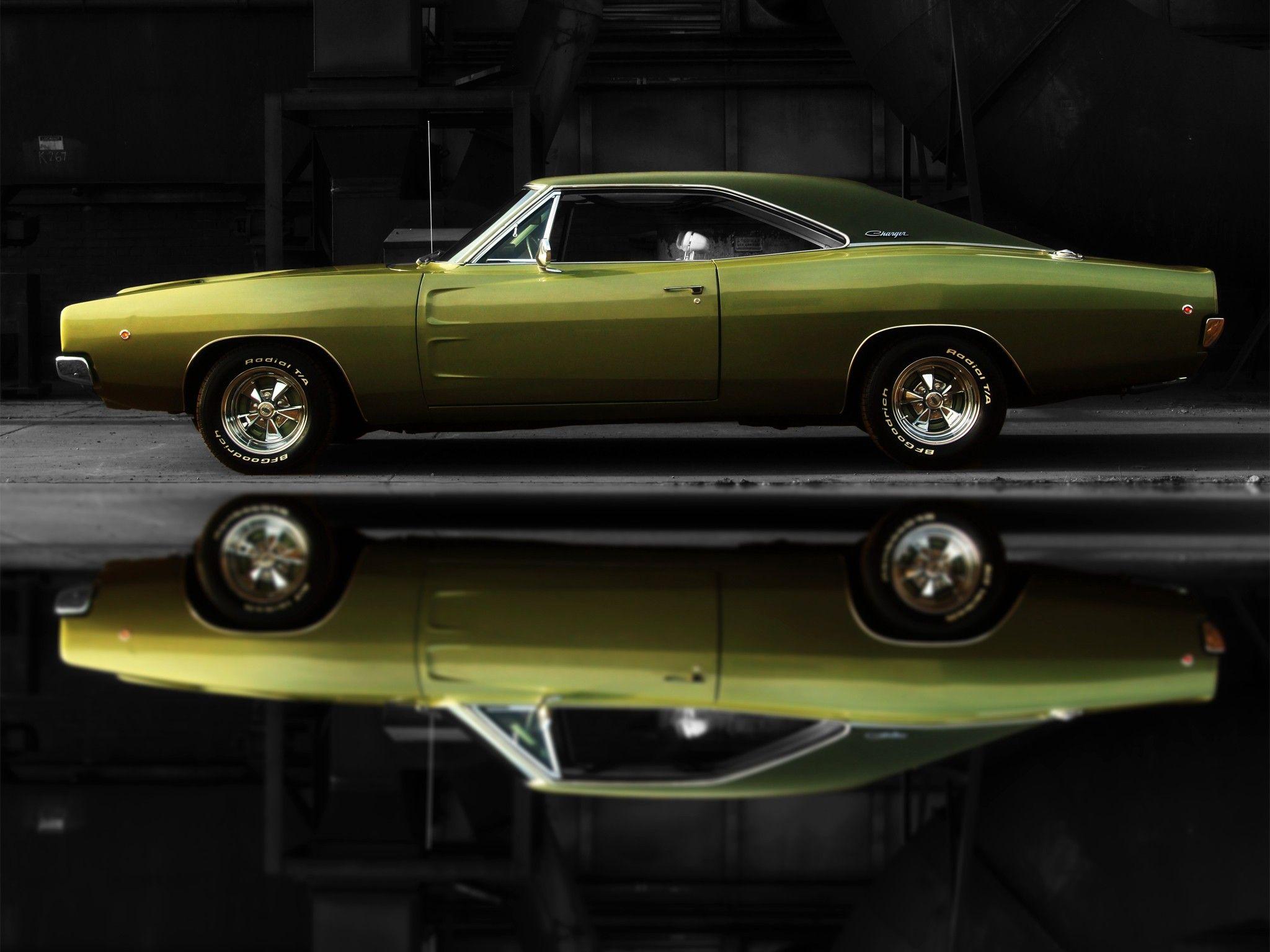 2048x1536 Dodge, Dodge Charger, Muscle Cars, Old Car, Car, Reflection