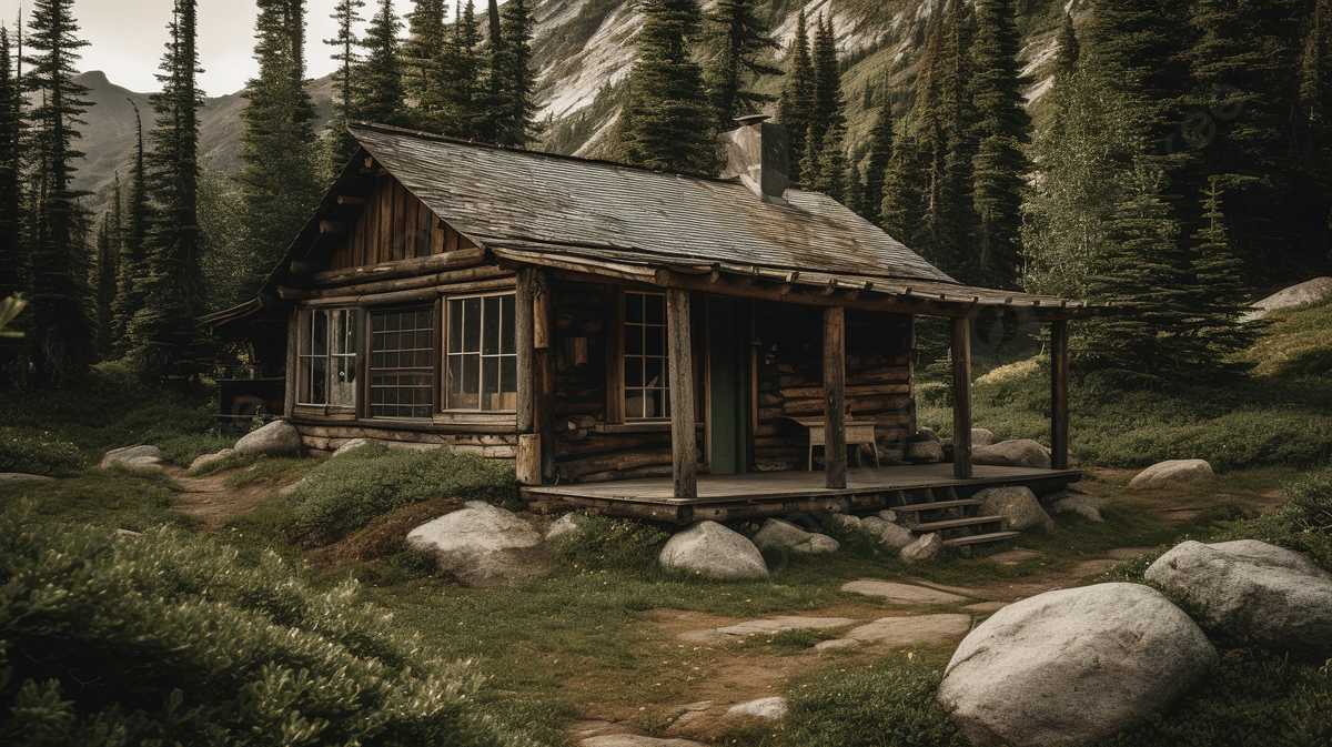 1200x673 An Old Cabin In The Middle Of A Forest Background, Picture Of A Cabin Background Image And Wallpaper for Free Download