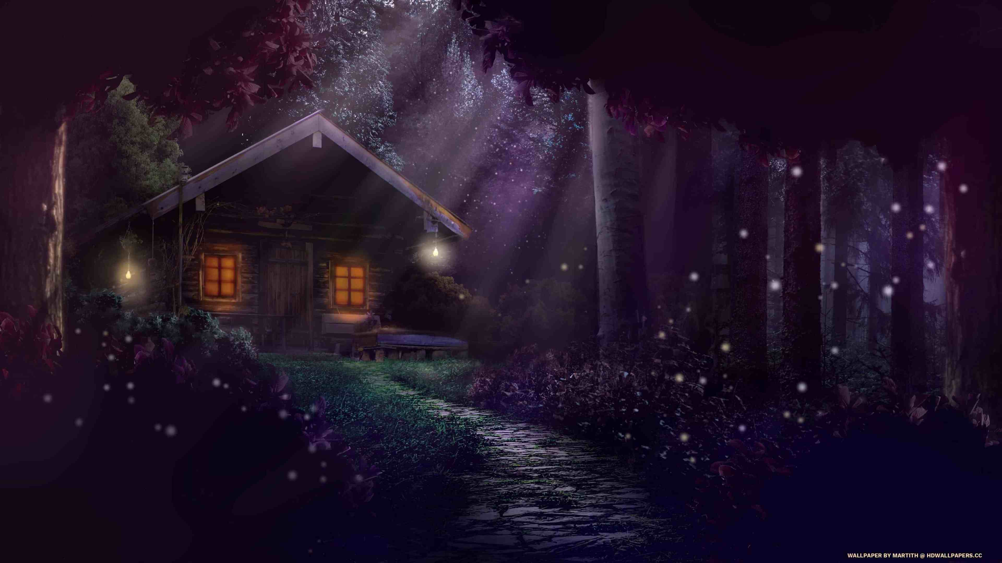 3840x2159 Forest cabin