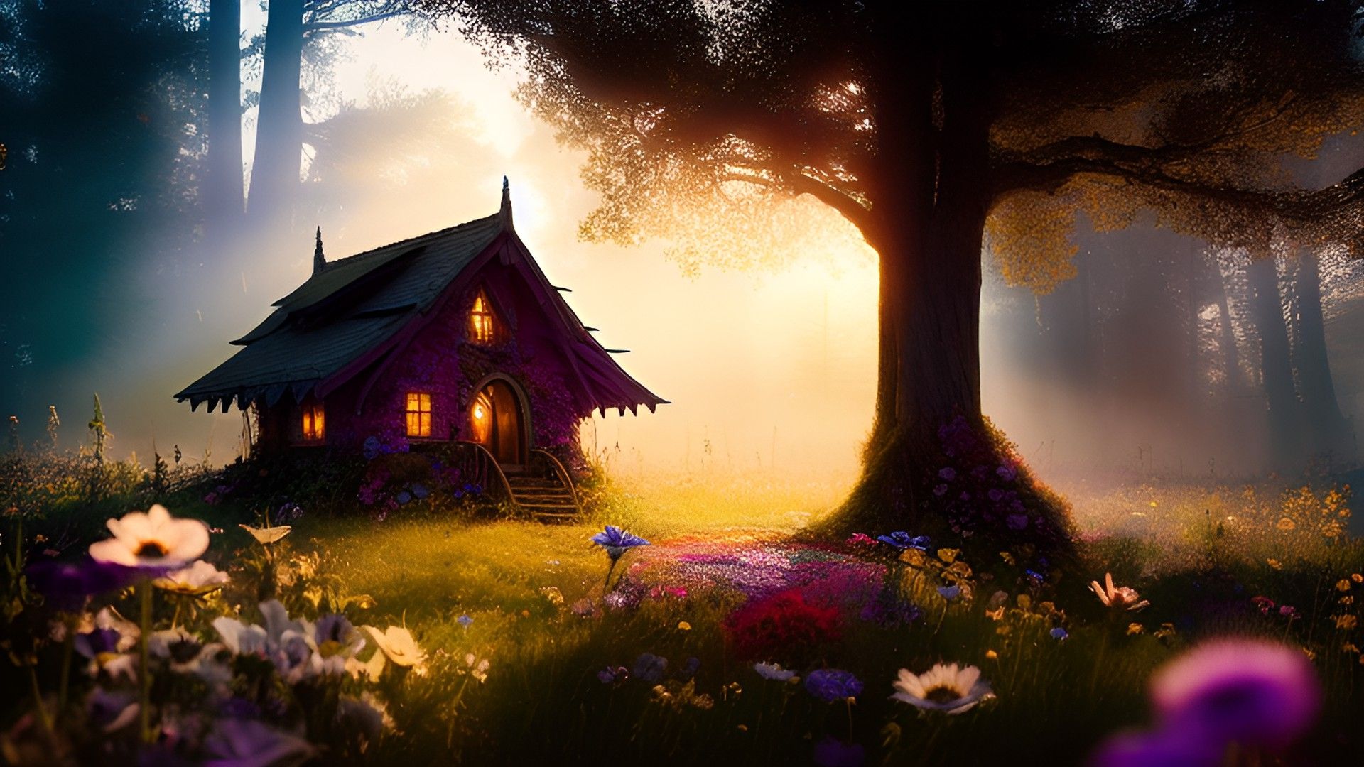 1920x1080 Forest Cabin