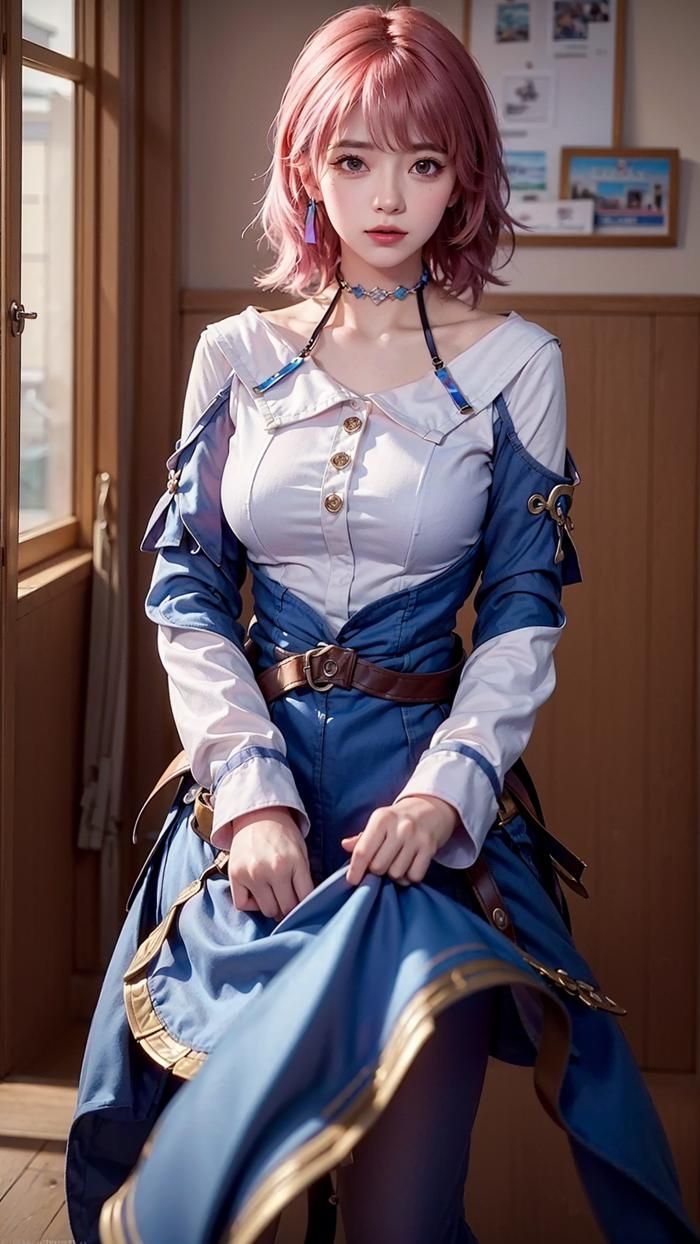 700x1244 March 7th (Honkai: Star Rail) Anime + Realistic LoRA