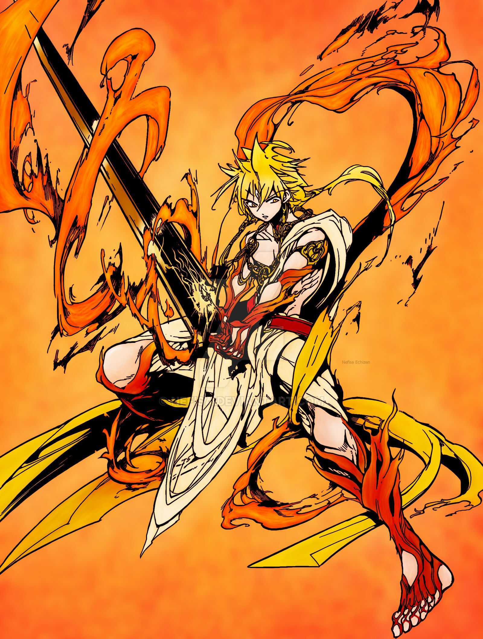 1600x2113 Alibaba (Magi) vs Ragna (Ragna Crimson)