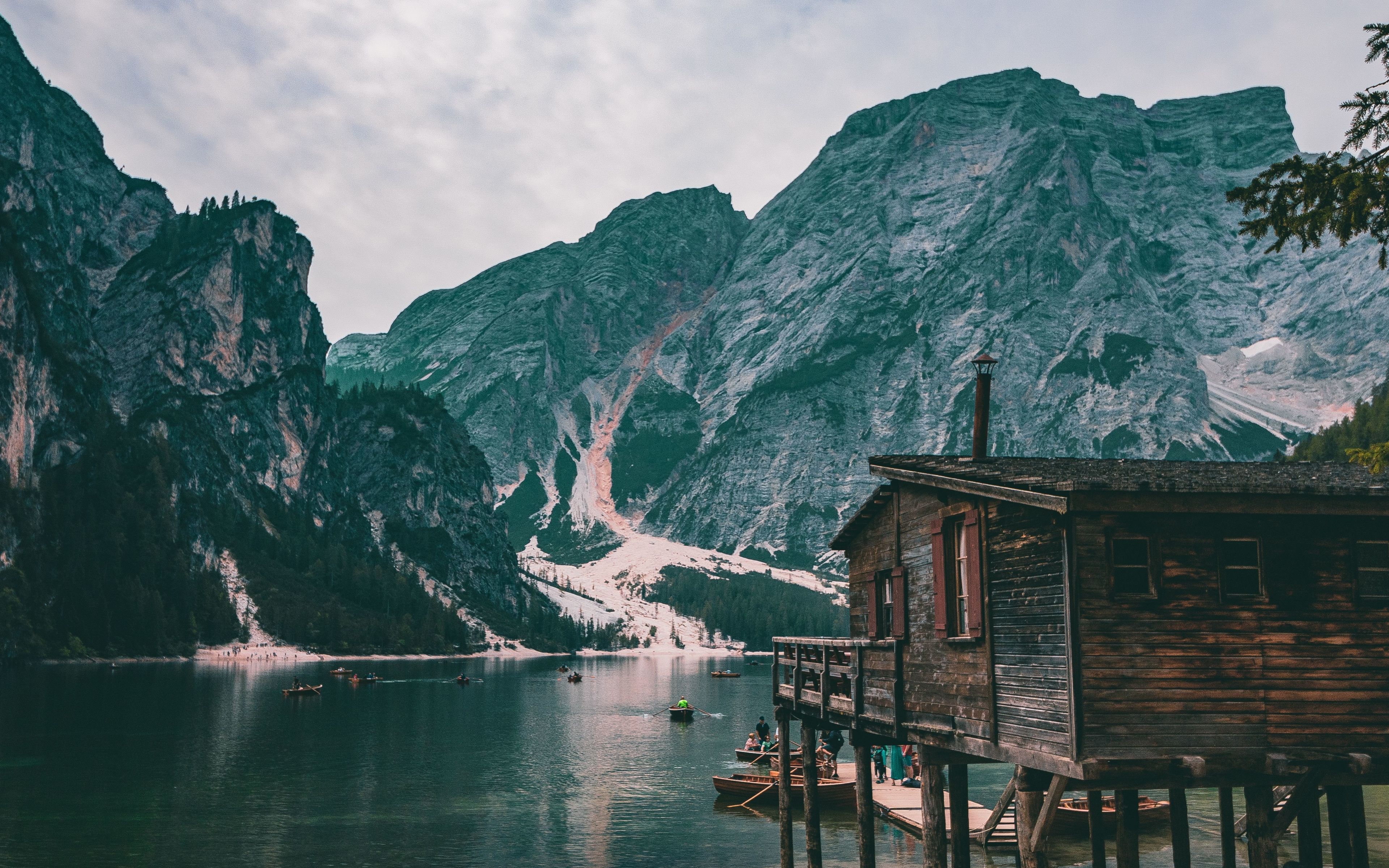 3840x2400 Download wallpaper 3840x2400 lake and mountains, nature, cottage 4k wallaper, 4k ultra HD 16:10 wallpaper, 3840x2400 HD background, 22648
