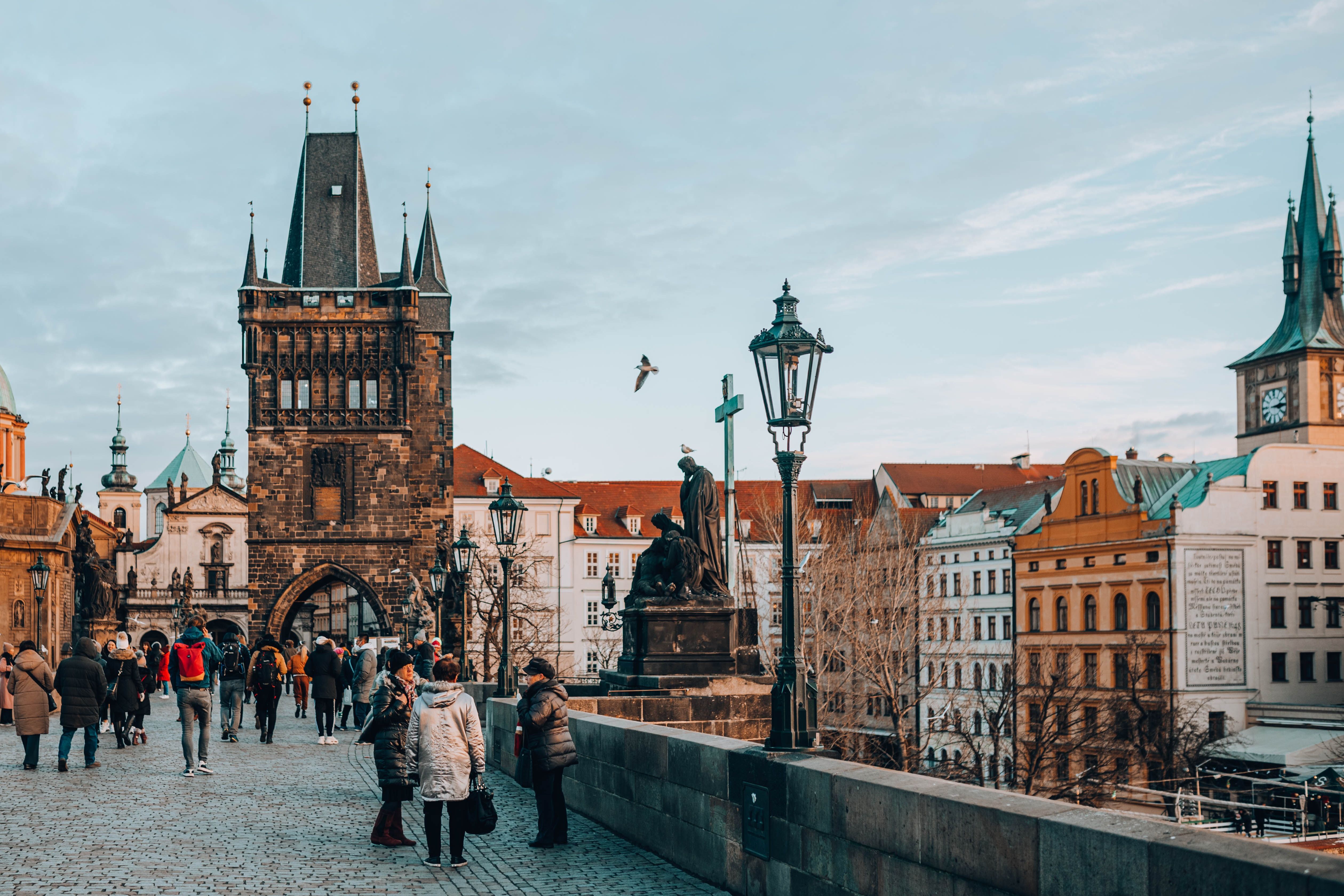 5038x3359 People Walking on Streets in Prague · Free