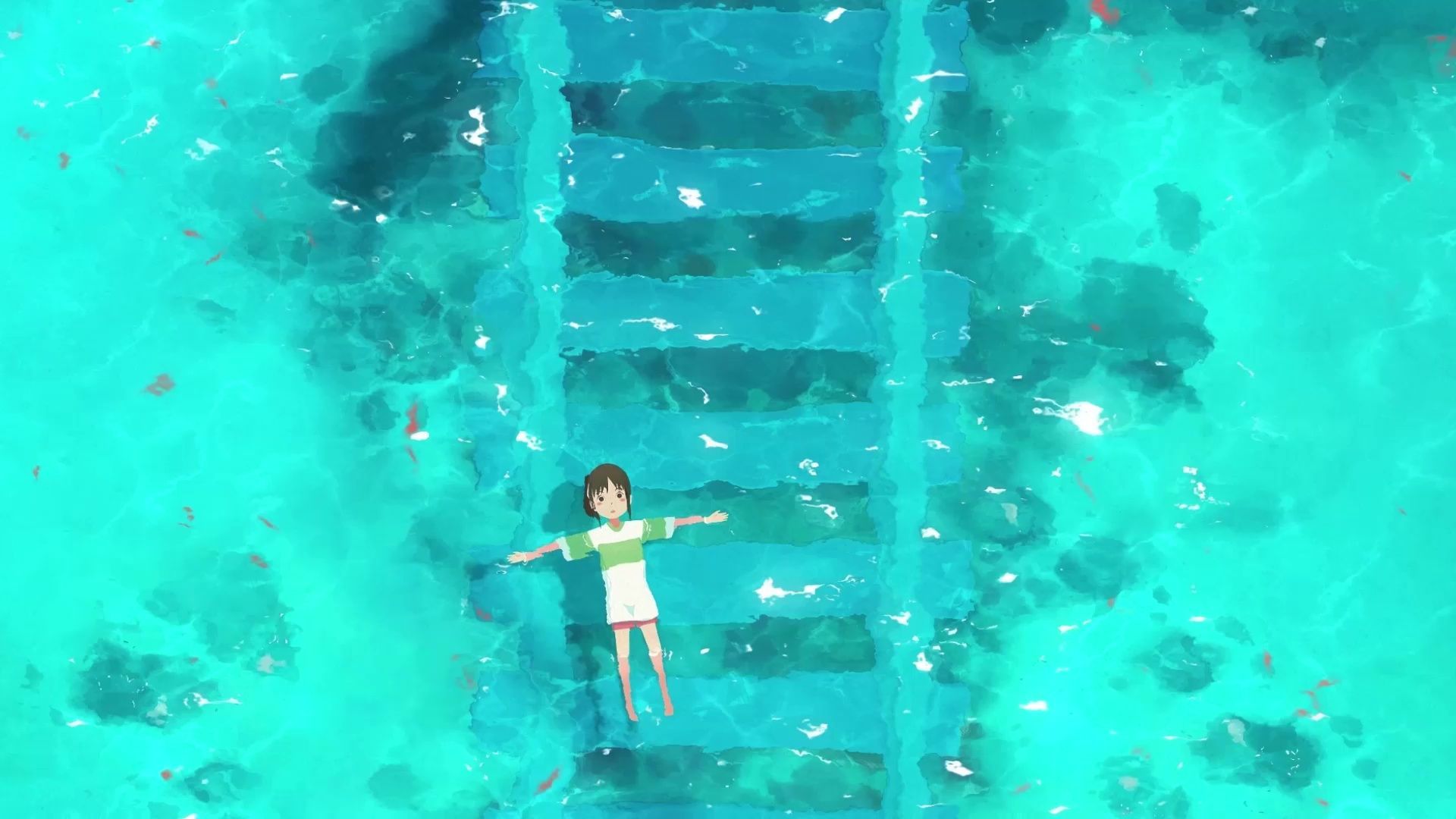 1920x1080 Chihiro Ogino Floating On Water Spirited Away Live Wallpaper