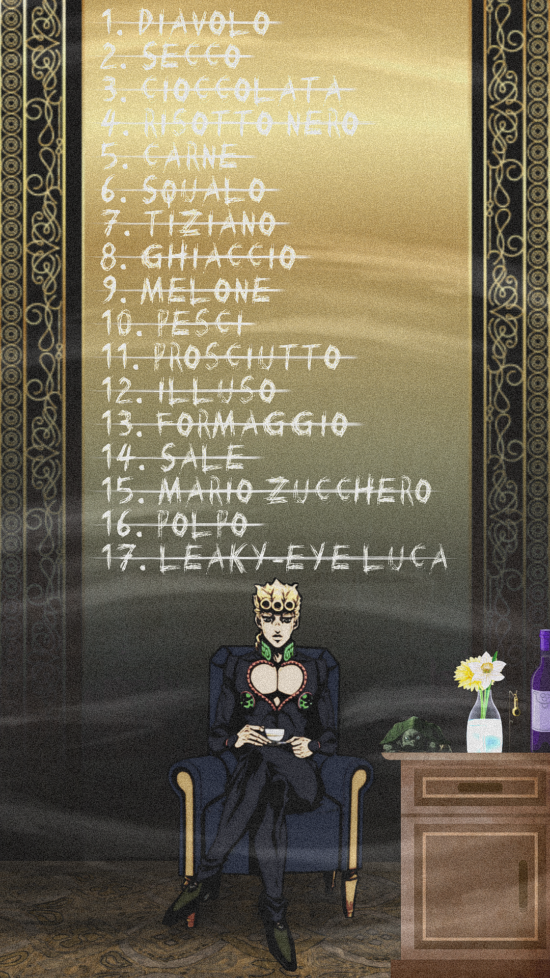 1080x1920 Fanart] [Spoilers] Giorno Mafia Boss Wallpaper. Follow me on insta (atanasml_edits)