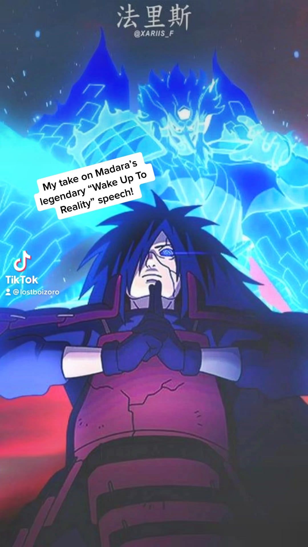 1080x1920 Hi folks! I uploaded one of these takes a little earlier but pulled it for one that's a little longer and has higher quality audio. It's my personal rendition of Madara's “Wake