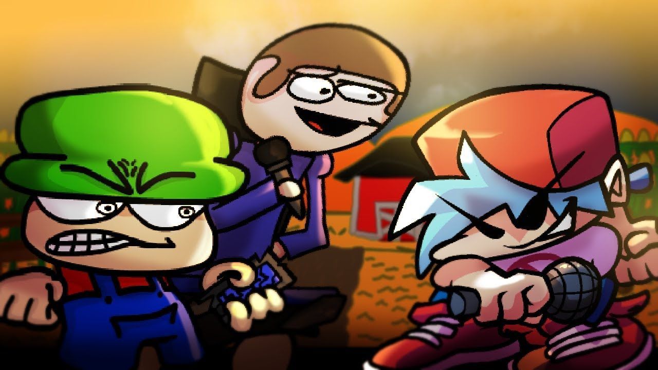 1280x720 FNF Dave And Bambi Wallpaper