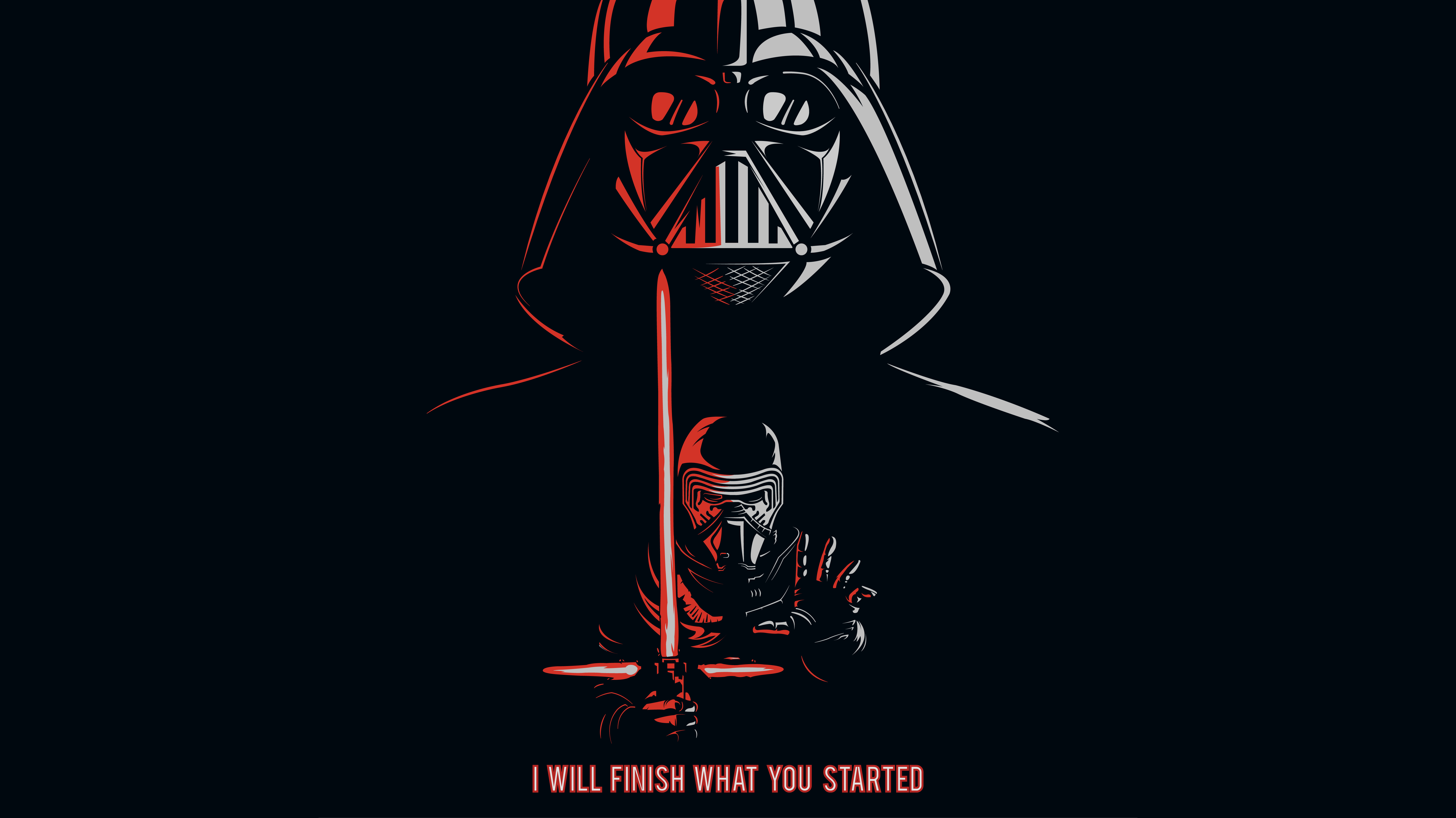 6002x3376 Hình nền Darth Vader, Kylo Ren, Chiến tranh giữa các vì sao, Trích dẫn phổ biến, 4K