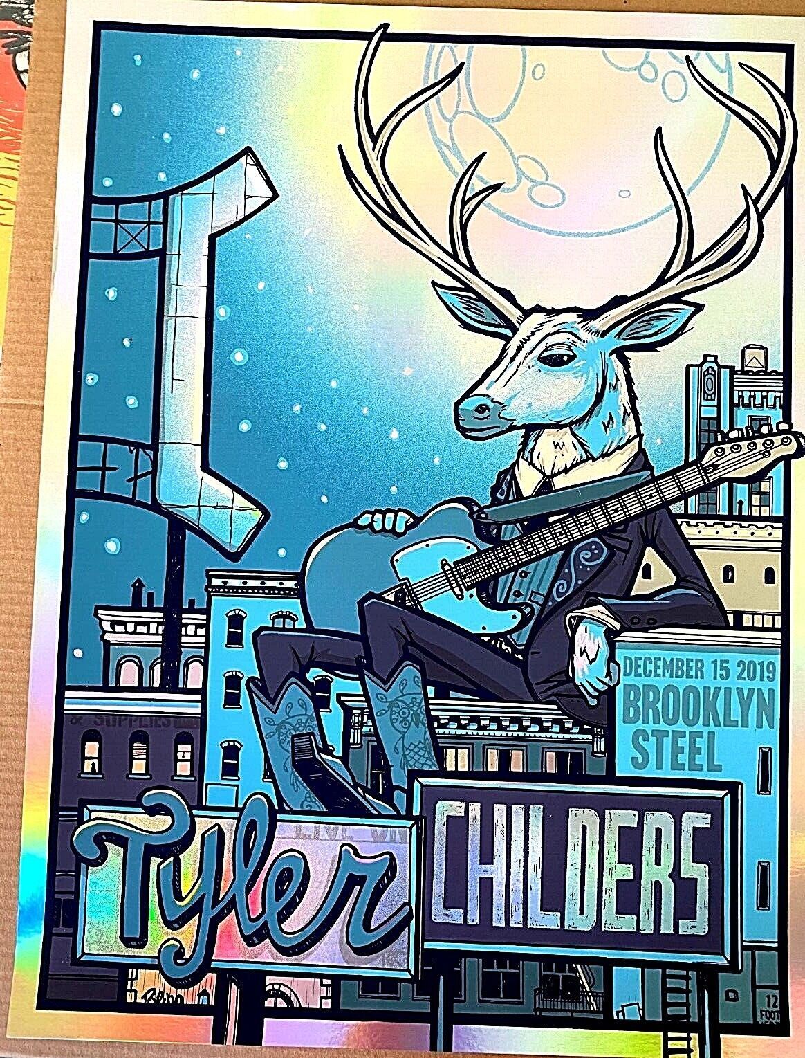 1164x1529 Rare! TYLER CHILDERS Brooklyn Steel NY DEC 15th 2019 N2 SE RAINBOW FOIL POSTER