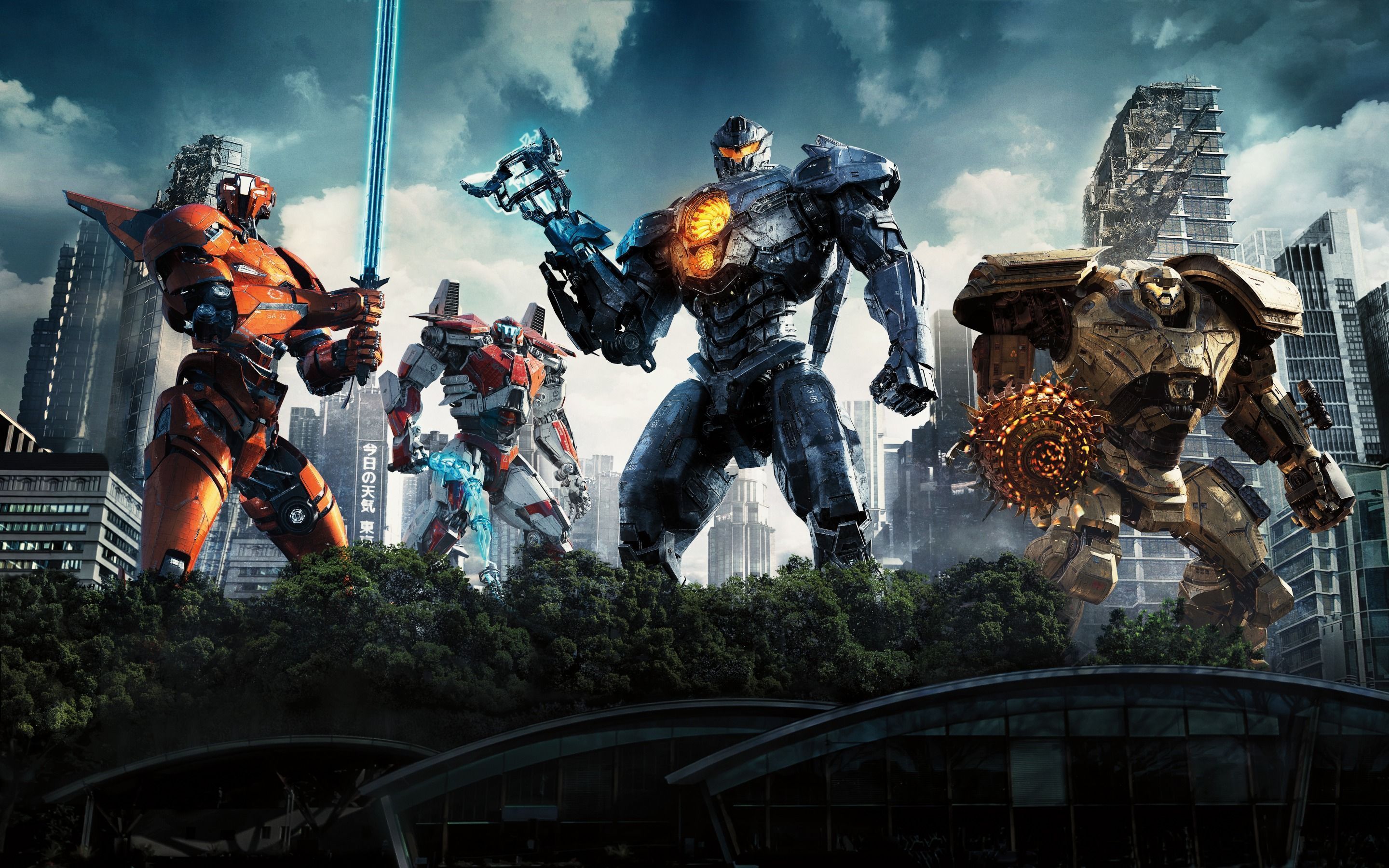 2880x1800 Download wallpaper Pacific Rim Uprising, all robots, poster, transformers, Gipsy Avenger, Guardian Bravo, Bracer Phoenix, Saber Athena for desktop with resolution 2880x1800. High Quality HD picture wallpaper