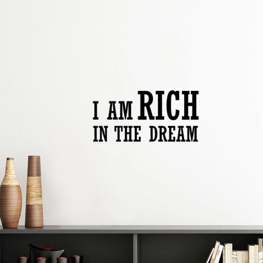 894x894 Buy DIYthinker I Am Rich in The Dream Silhouette Removable Wall Sticker Art Decals Mural DIY Wallpaper for Room Decal 30Cm Pink 30Cm Pink Online at Low Prices in India