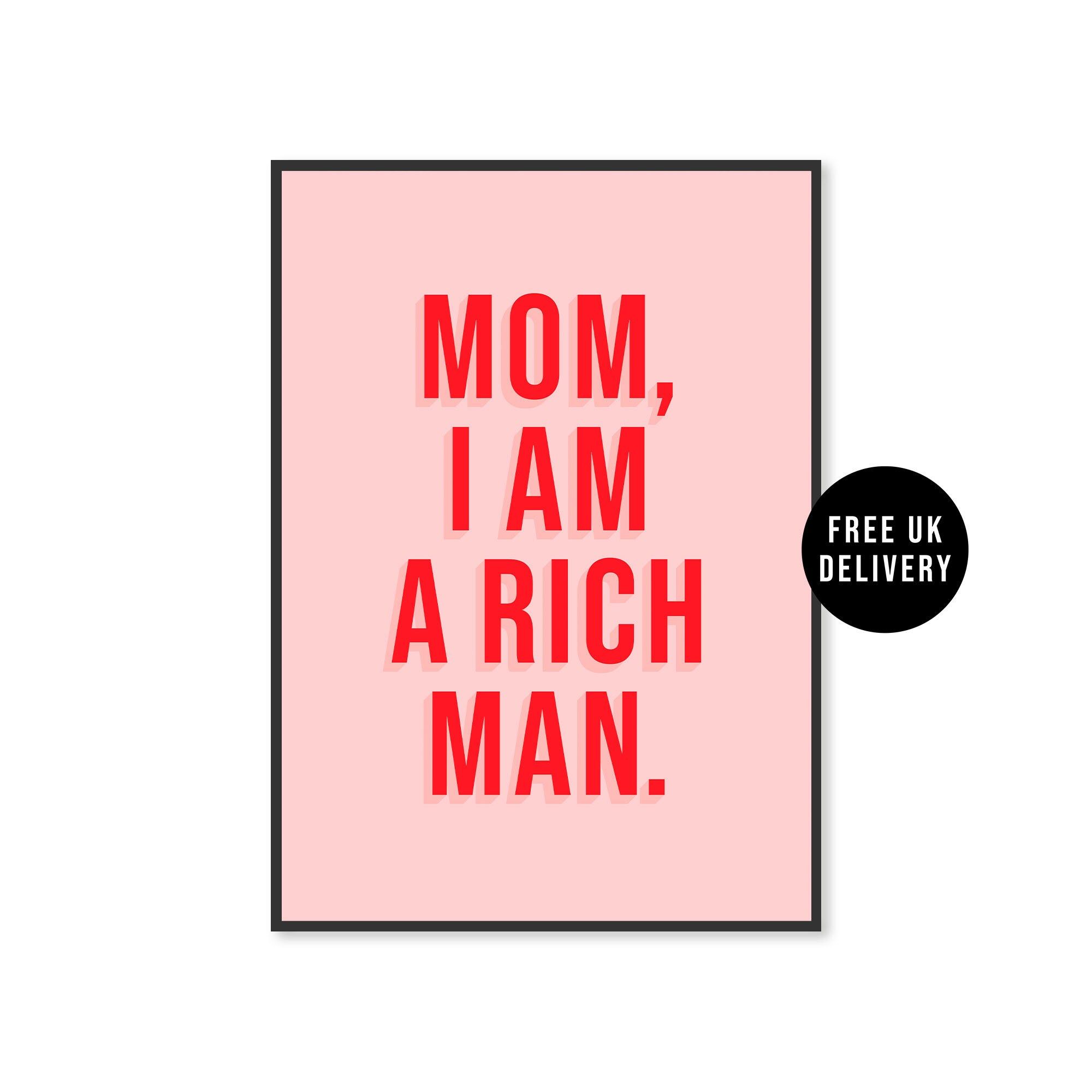 2000x2000 Mom I Am A Rich Man Wall Art Print Cher Song Lyrics Music