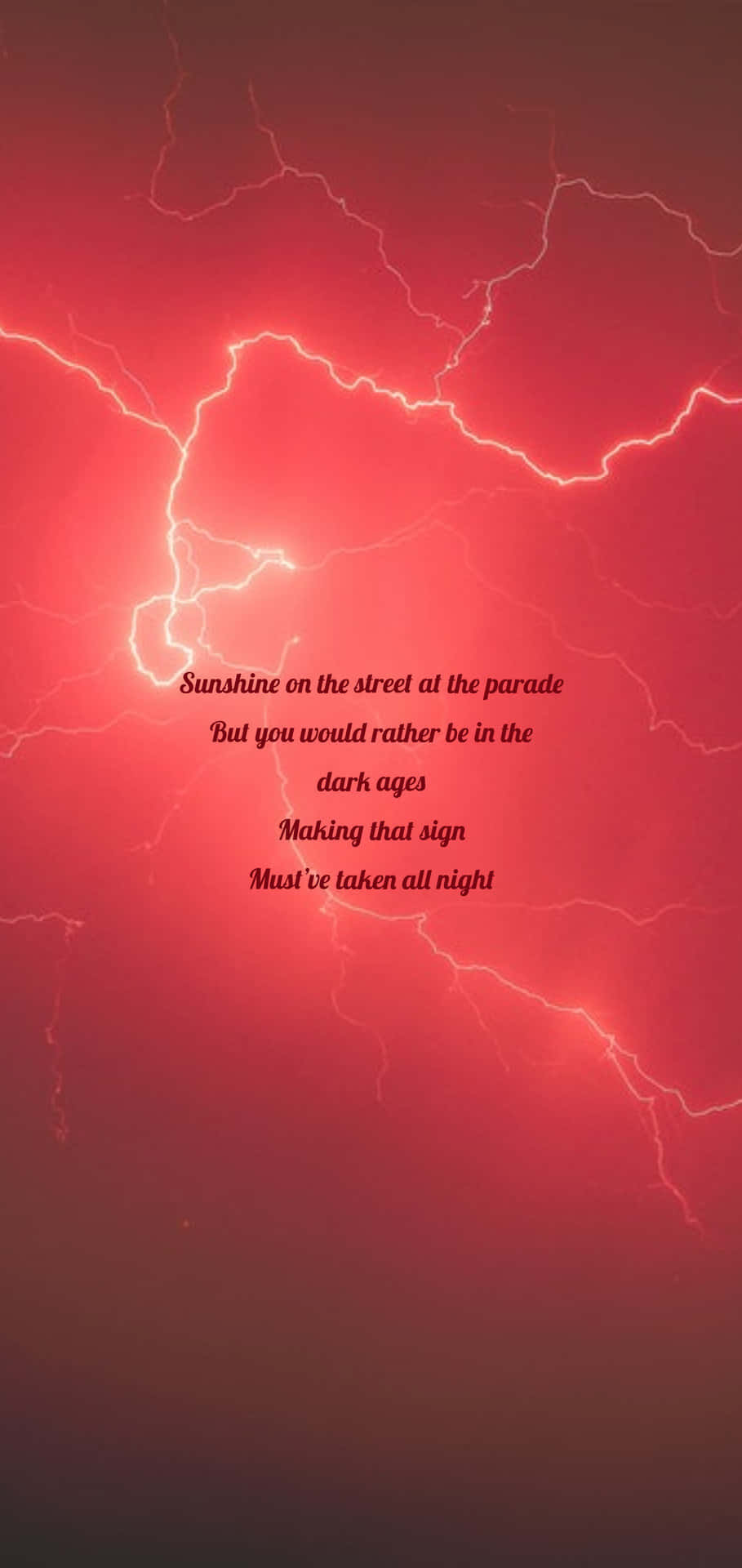 909x1920 Download Taylor Swift Lyrics With Lightning Wallpaper