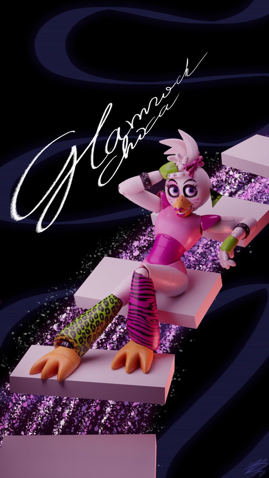 1080x1920 Glamrock Chica. Fnaf wallpaper, Fnaf, Fnaf art