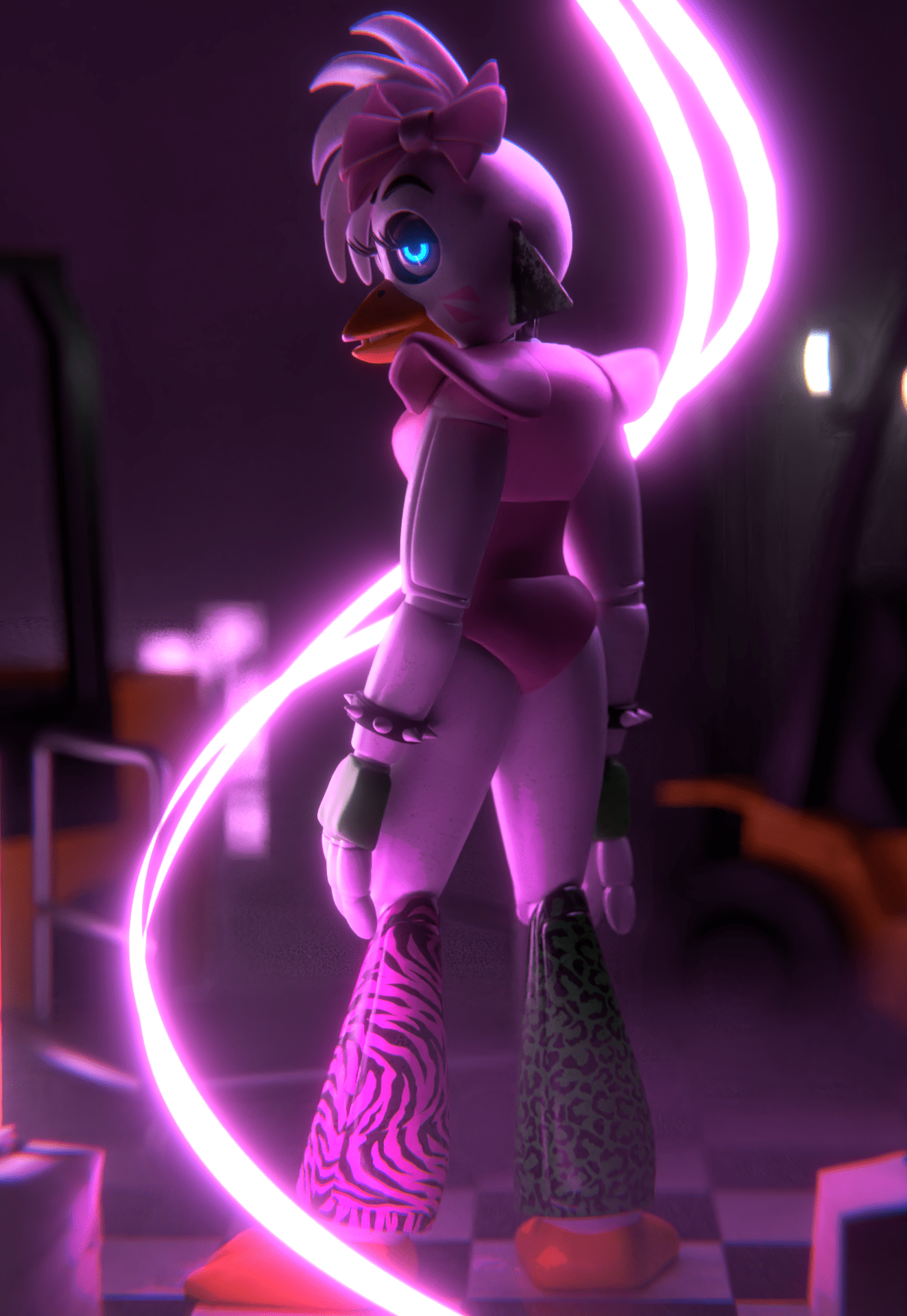 1323x1920 Glamrock Chica Wallpaper